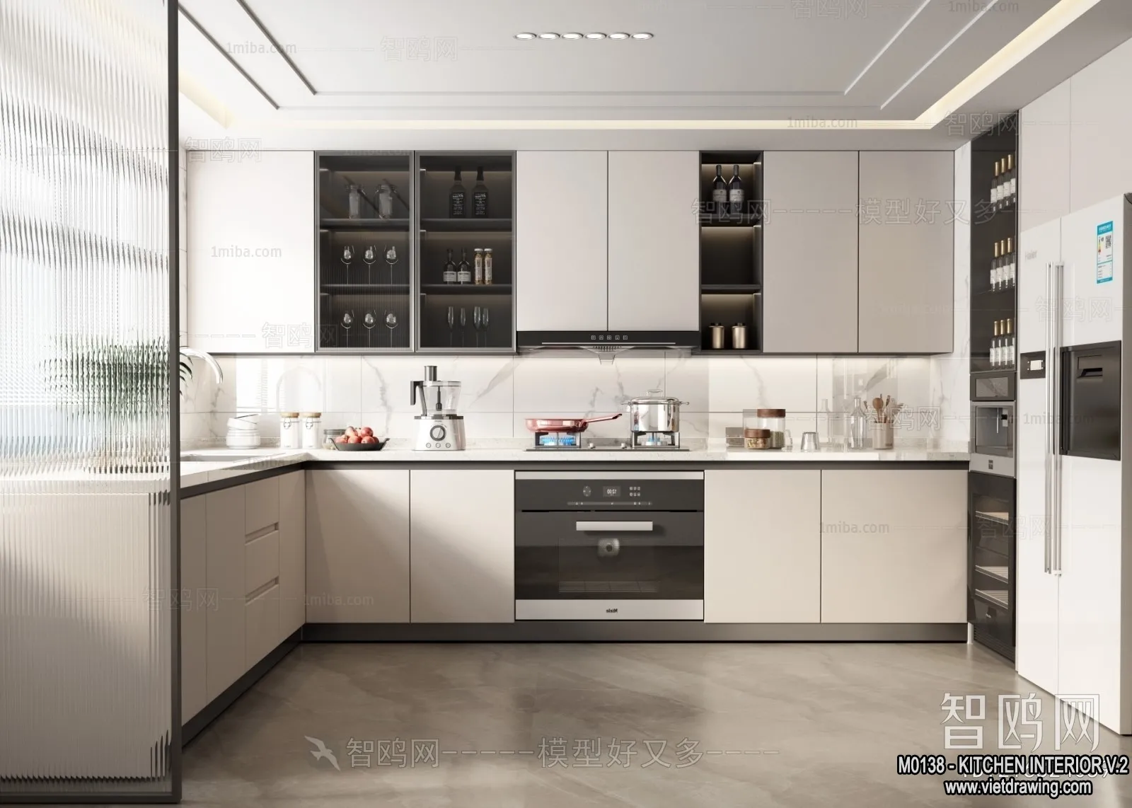 Kitchen - Modern Style Interior 3D Scenes - 048