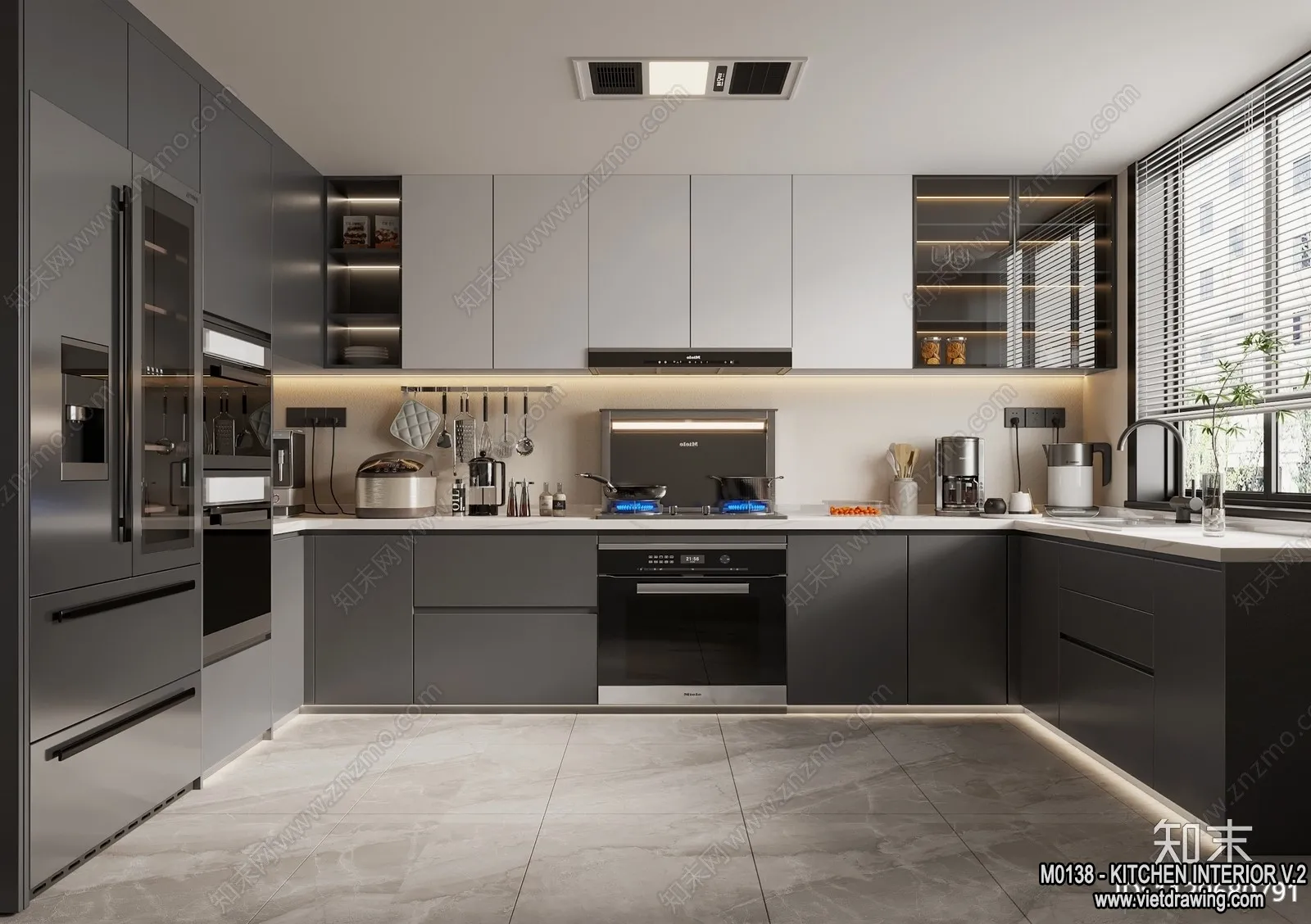 Kitchen - Modern Style Interior 3D Scenes - 050