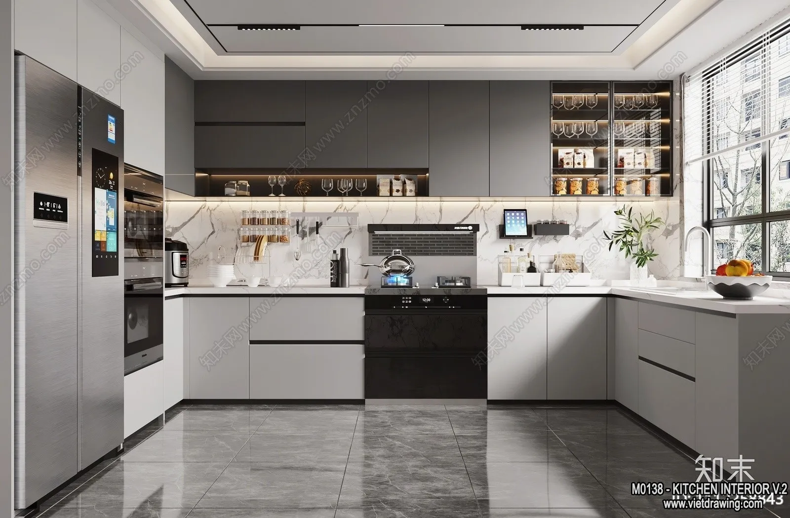 Kitchen - Modern Style Interior 3D Scenes - 051