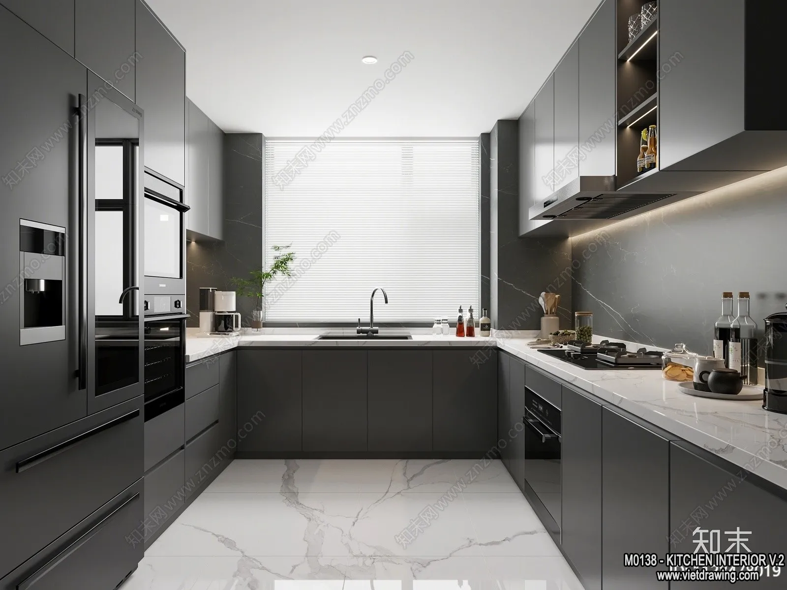 Kitchen - Modern Style Interior 3D Scenes - 052