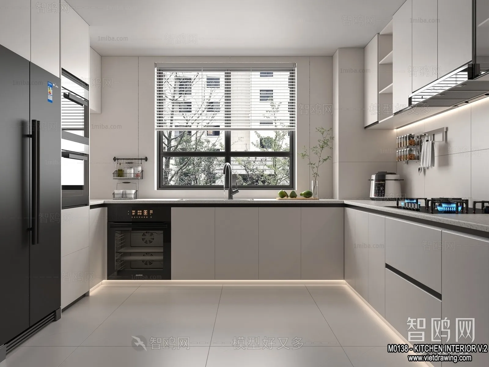 Kitchen - Modern Style Interior 3D Scenes - 054