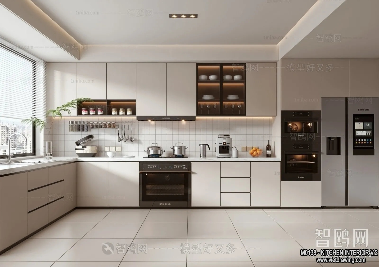 Kitchen - Modern Style Interior 3D Scenes - 056