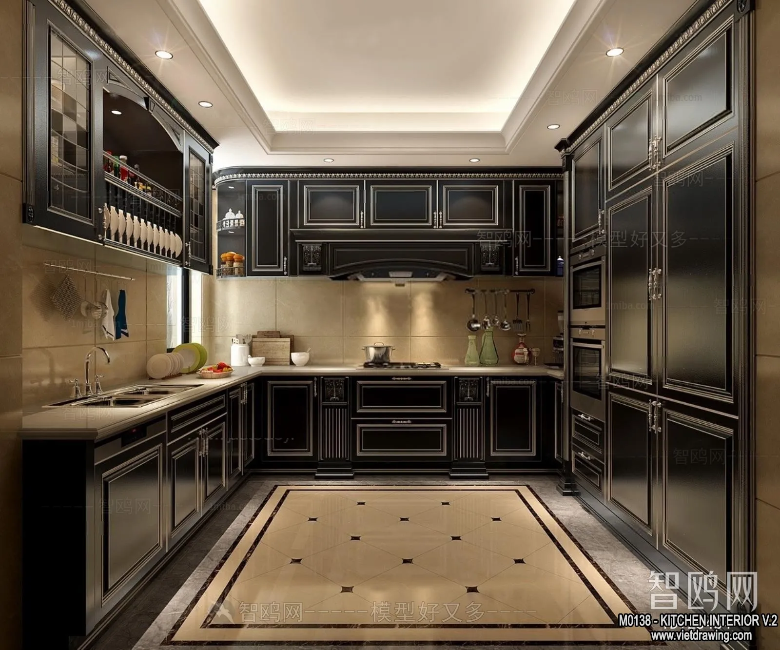 Kitchen - Modern Style Interior 3D Scenes - 057