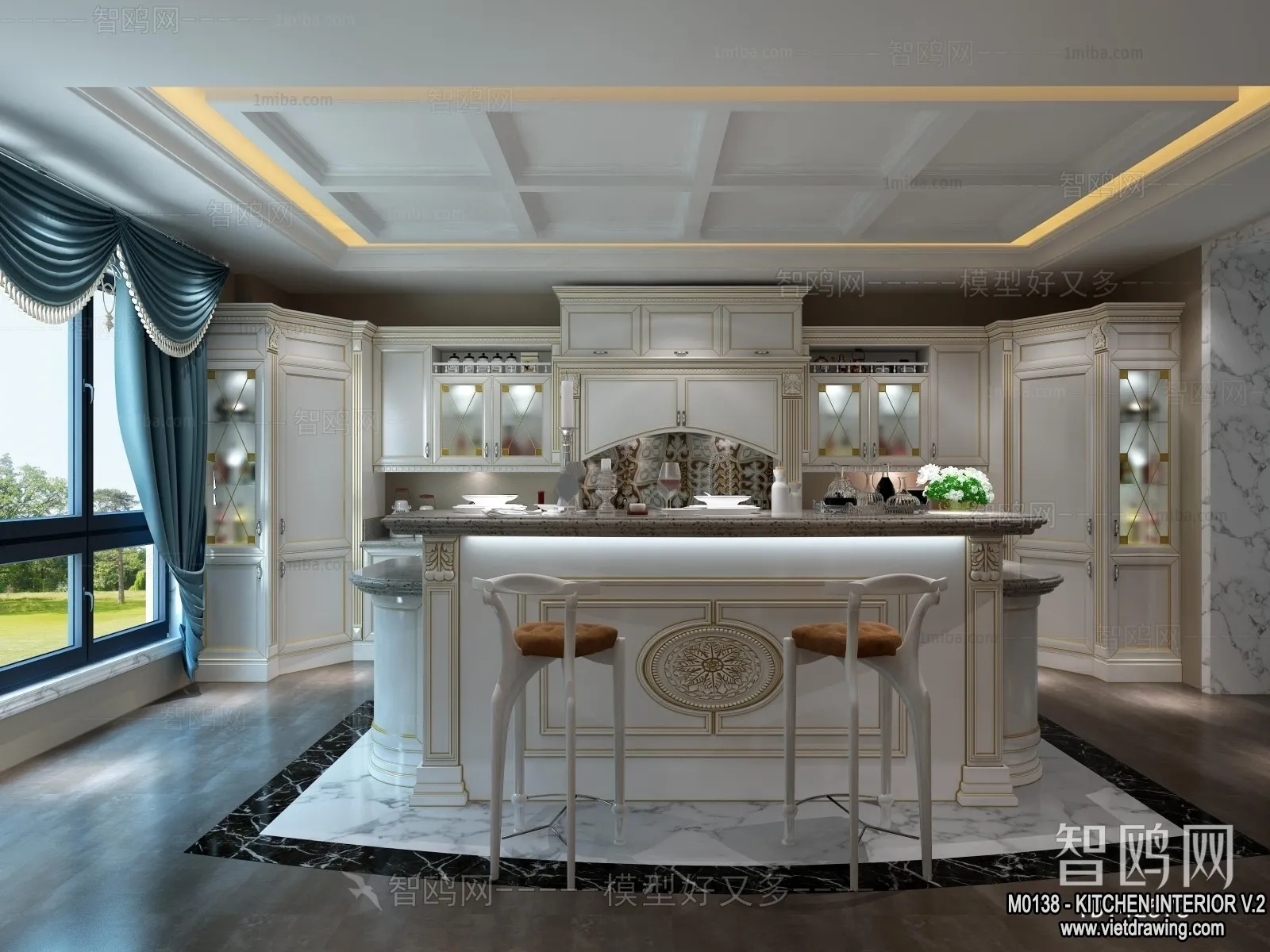 Kitchen - Modern Style Interior 3D Scenes - 060