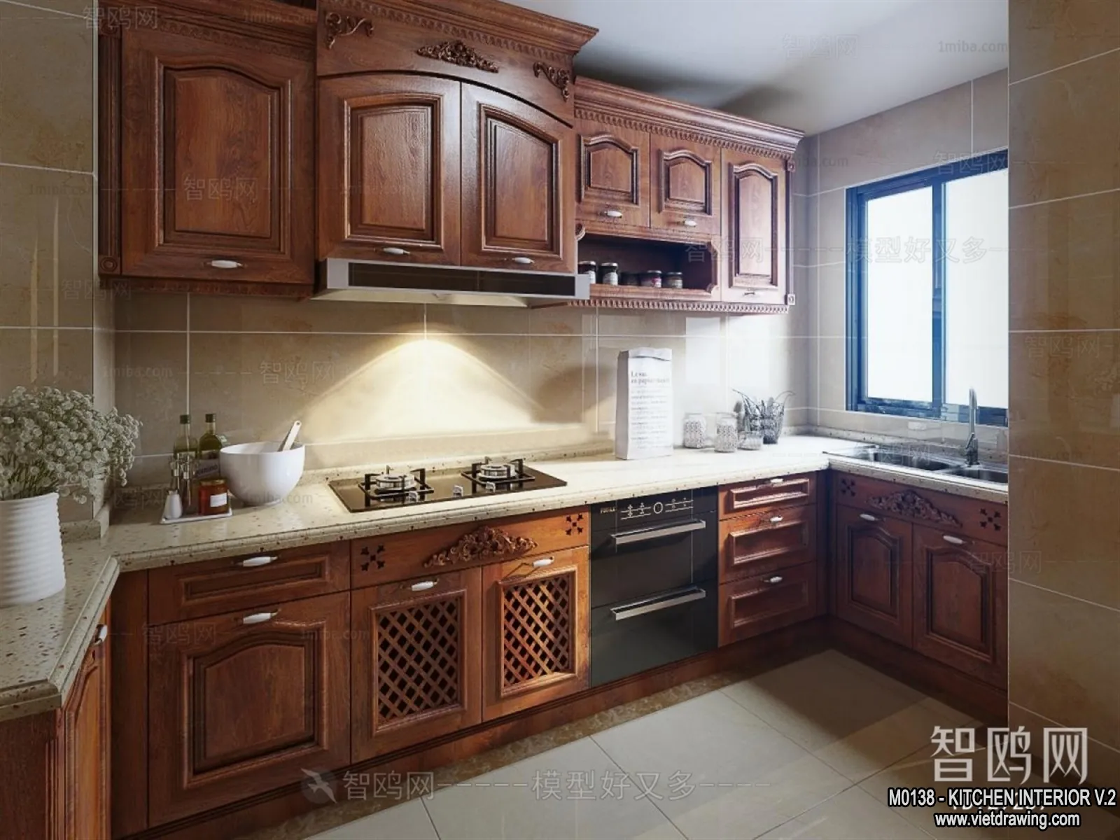 Kitchen - Modern Style Interior 3D Scenes - 061