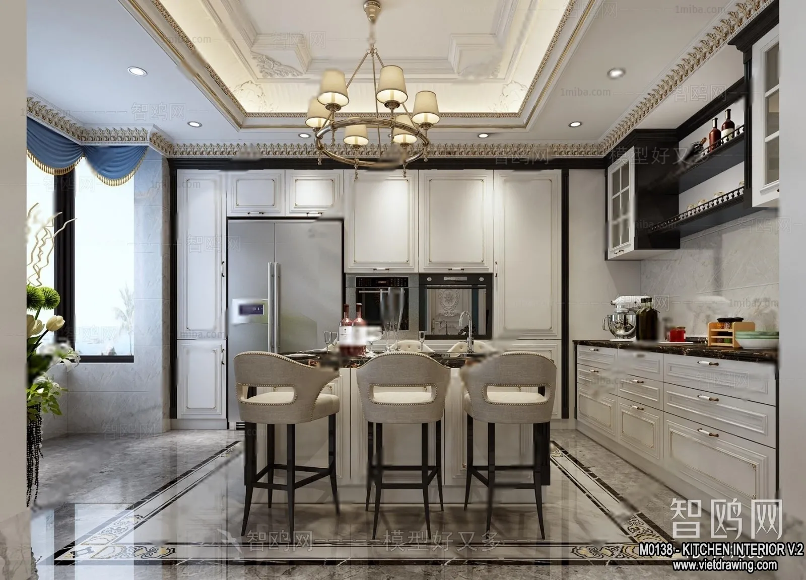 Kitchen - Modern Style Interior 3D Scenes - 062