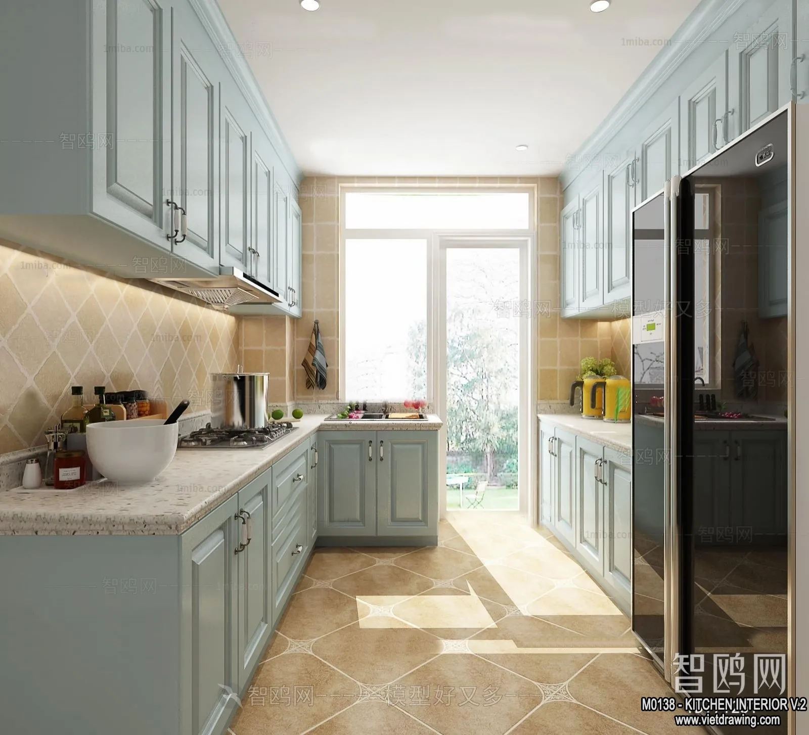 Kitchen - Modern Style Interior 3D Scenes - 065