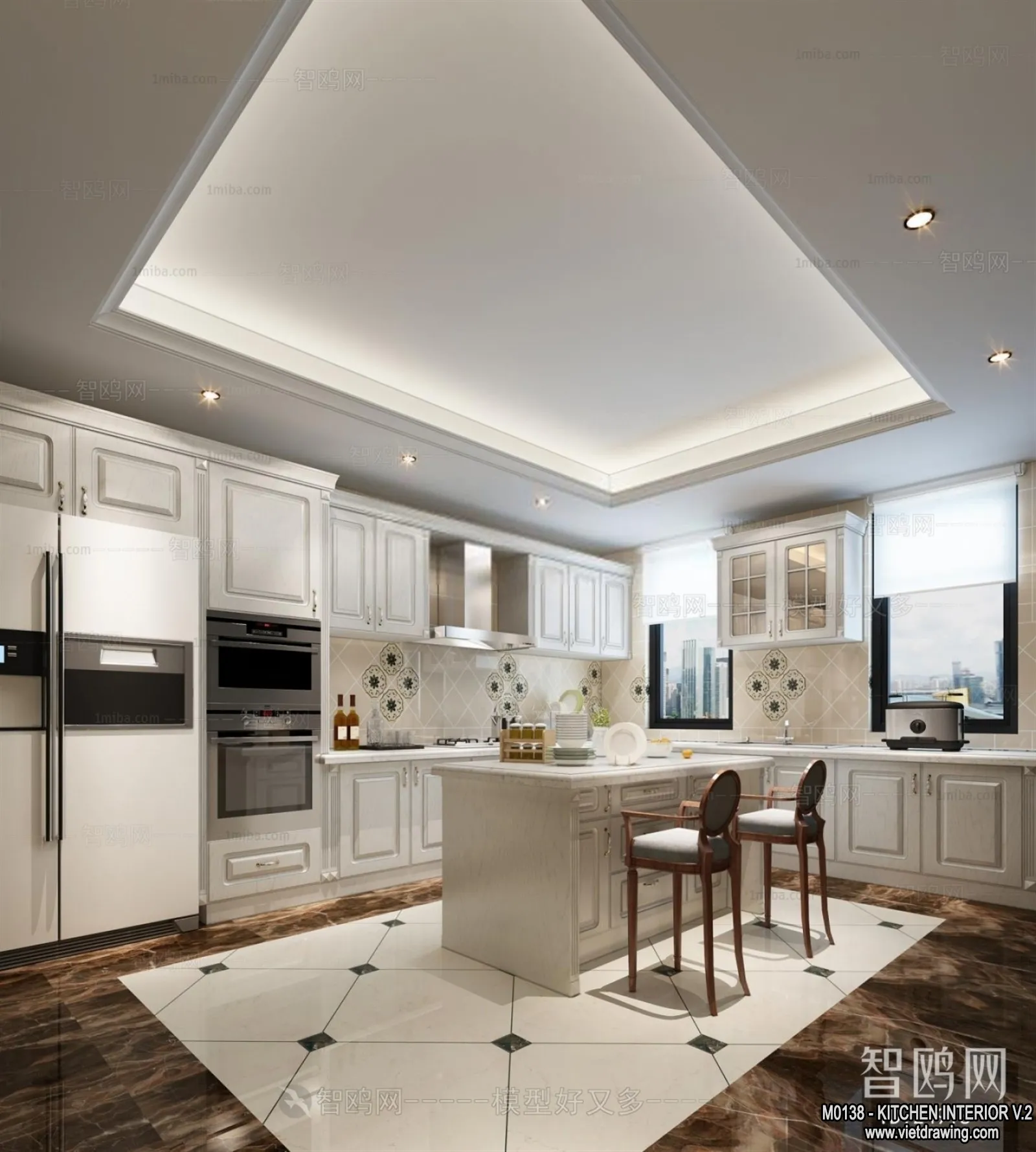 Kitchen - Modern Style Interior 3D Scenes - 066