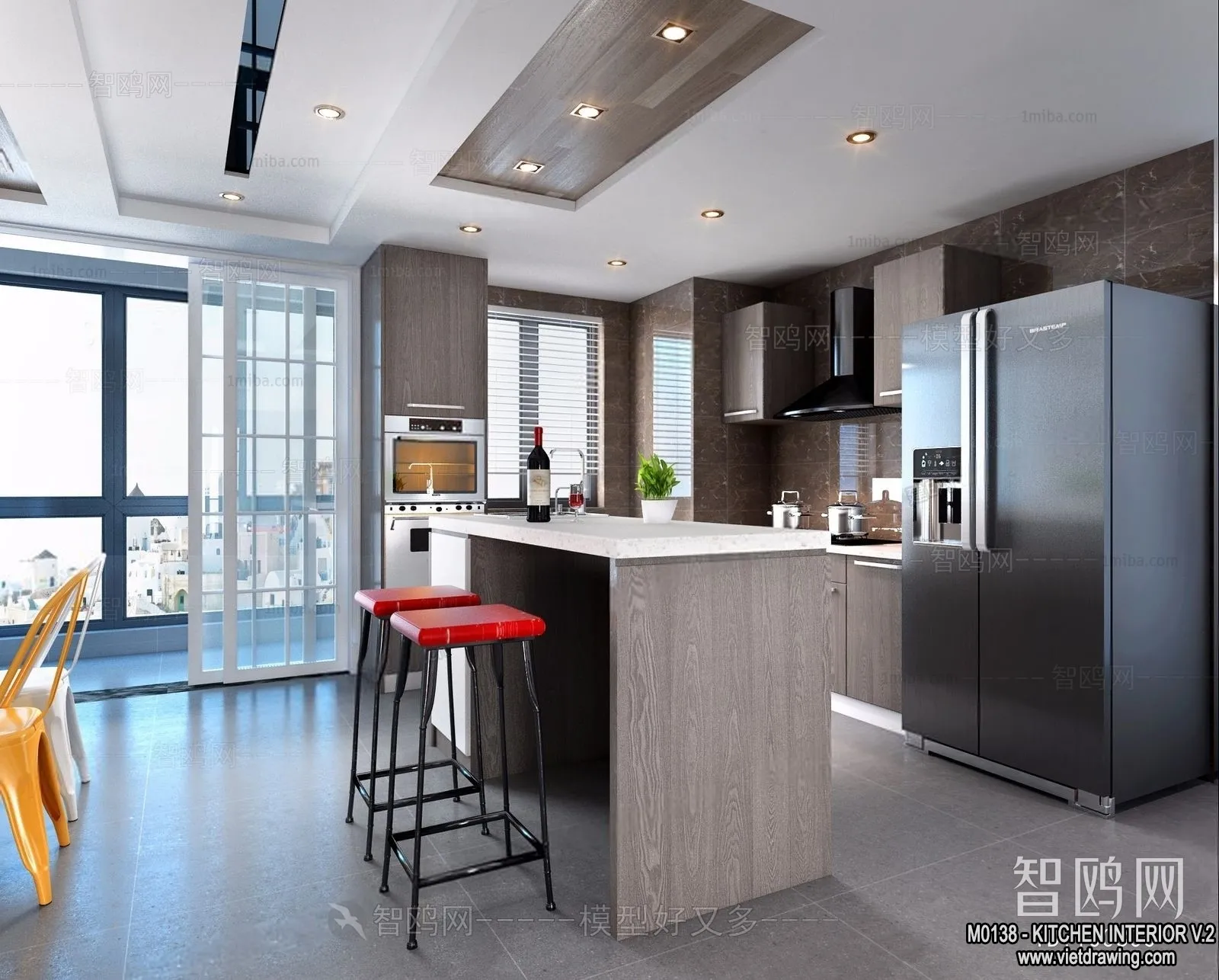 Kitchen - Modern Style Interior 3D Scenes - 067