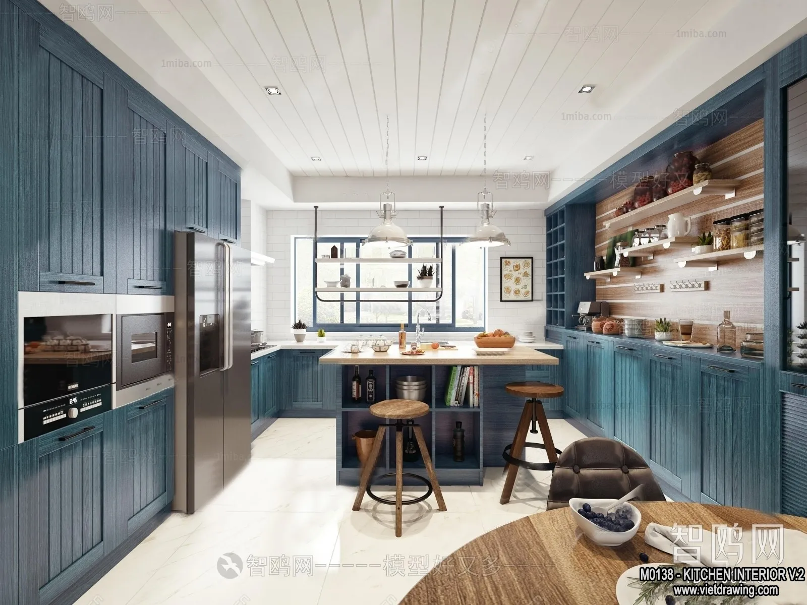 Kitchen - Modern Style Interior 3D Scenes - 068