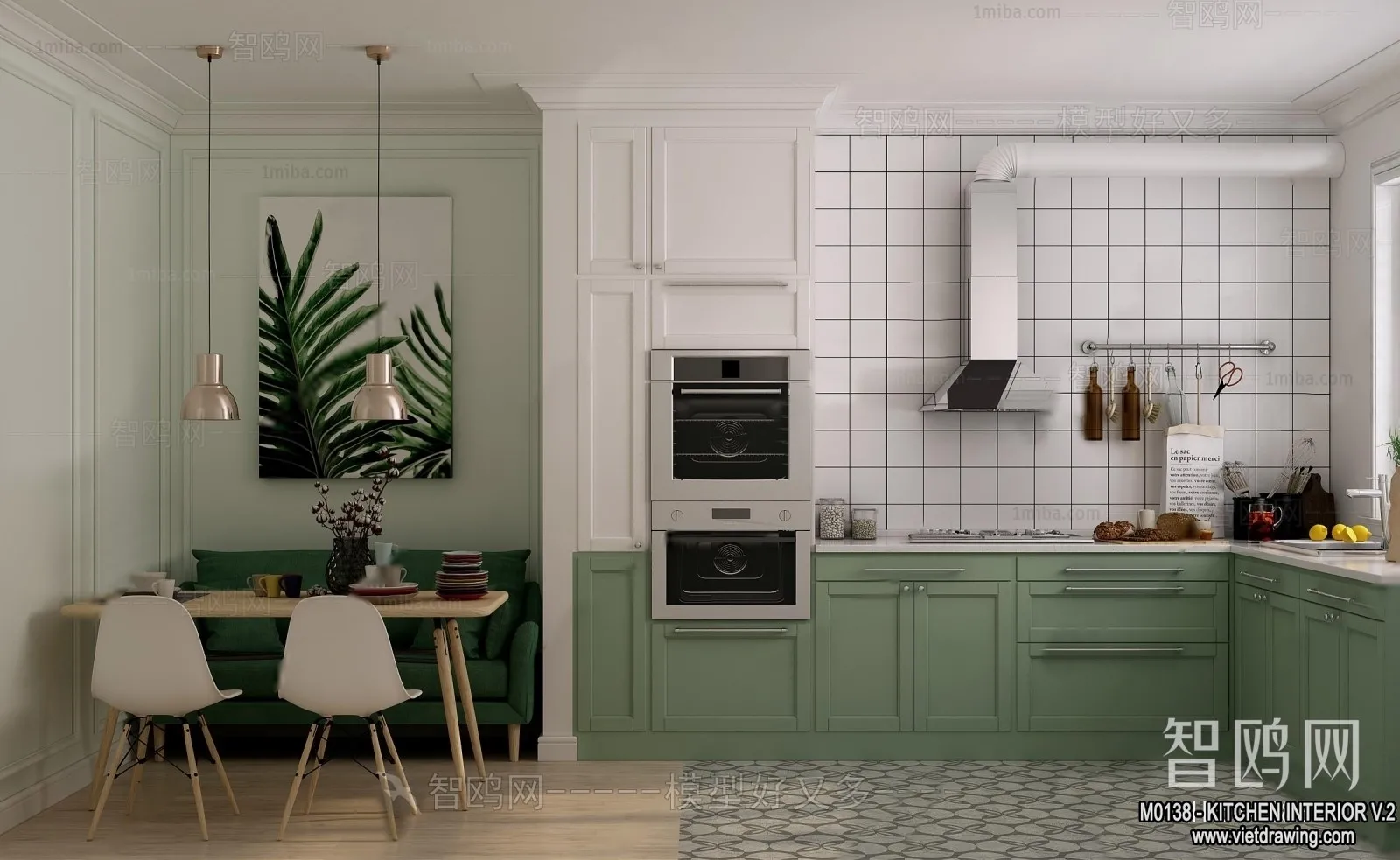 Kitchen - Modern Style Interior 3D Scenes - 069