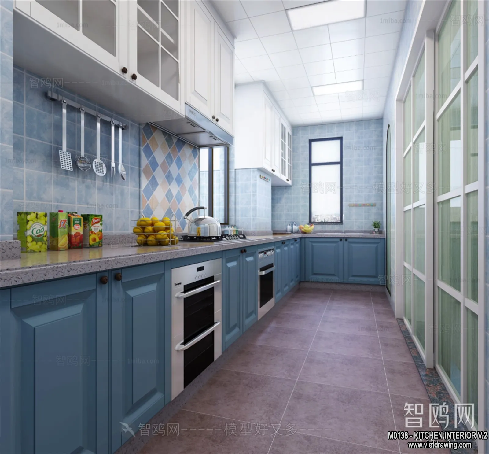 Kitchen - Modern Style Interior 3D Scenes - 072