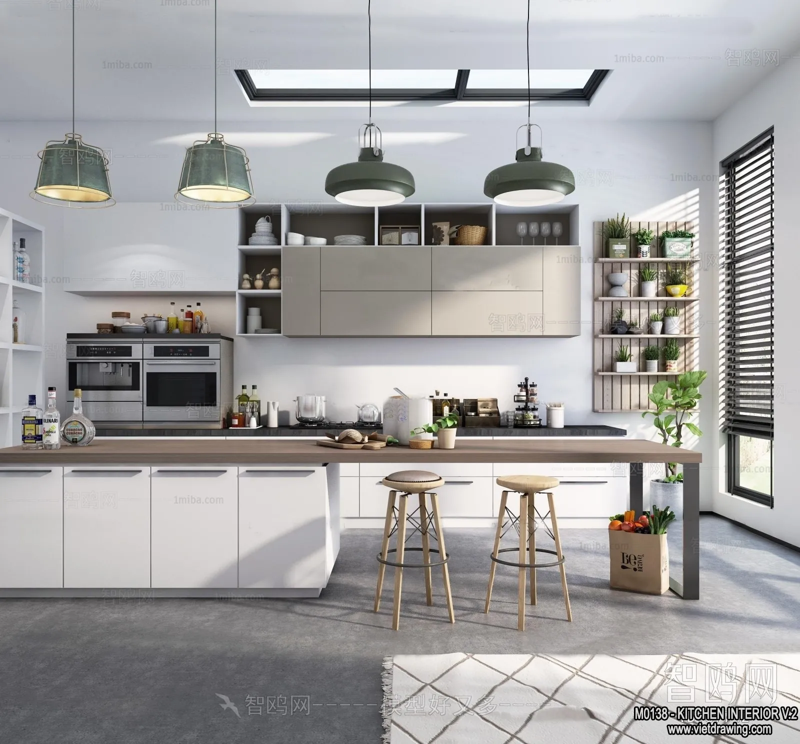 Kitchen - Modern Style Interior 3D Scenes - 073