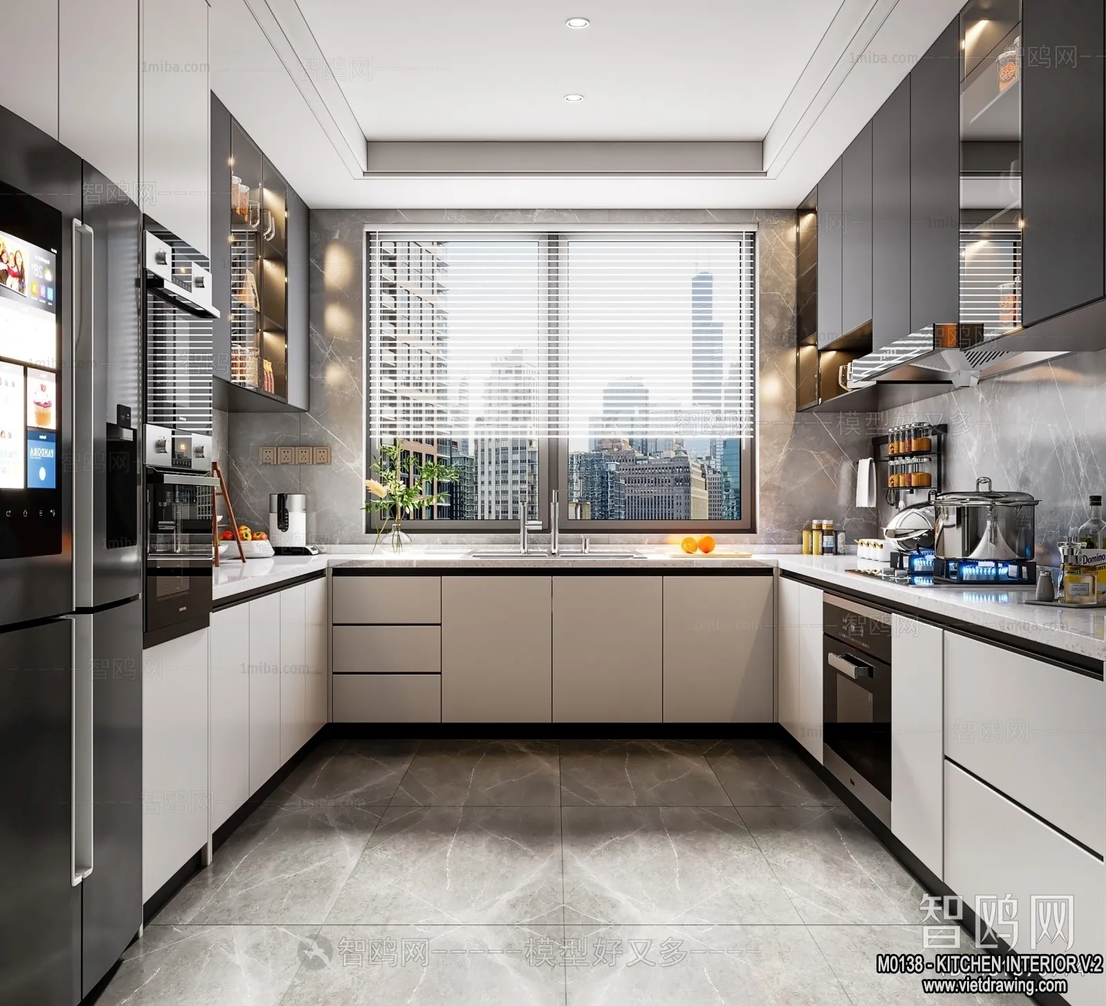 Kitchen - Modern Style Interior 3D Scenes - 074