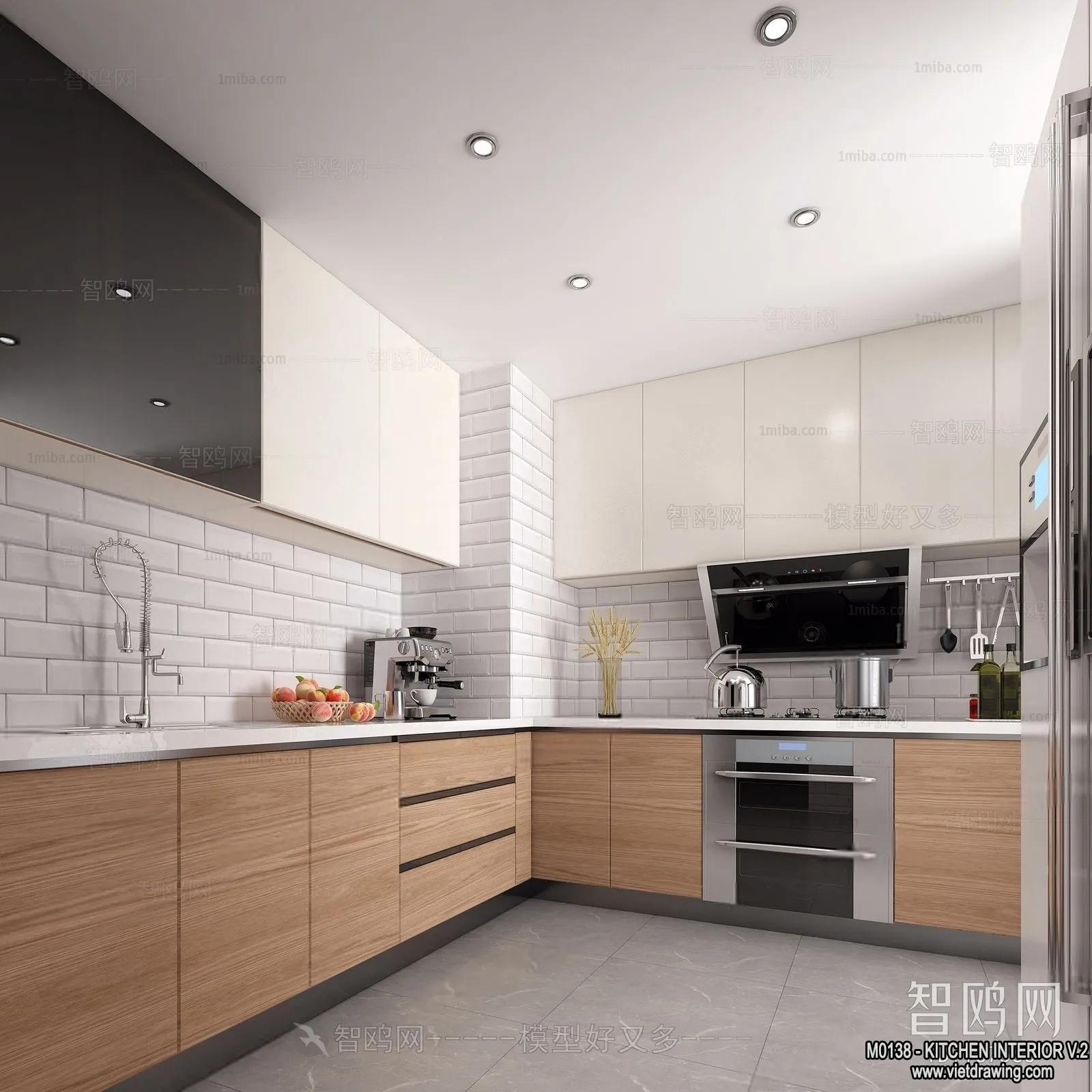 Kitchen - Modern Style Interior 3D Scenes - 077