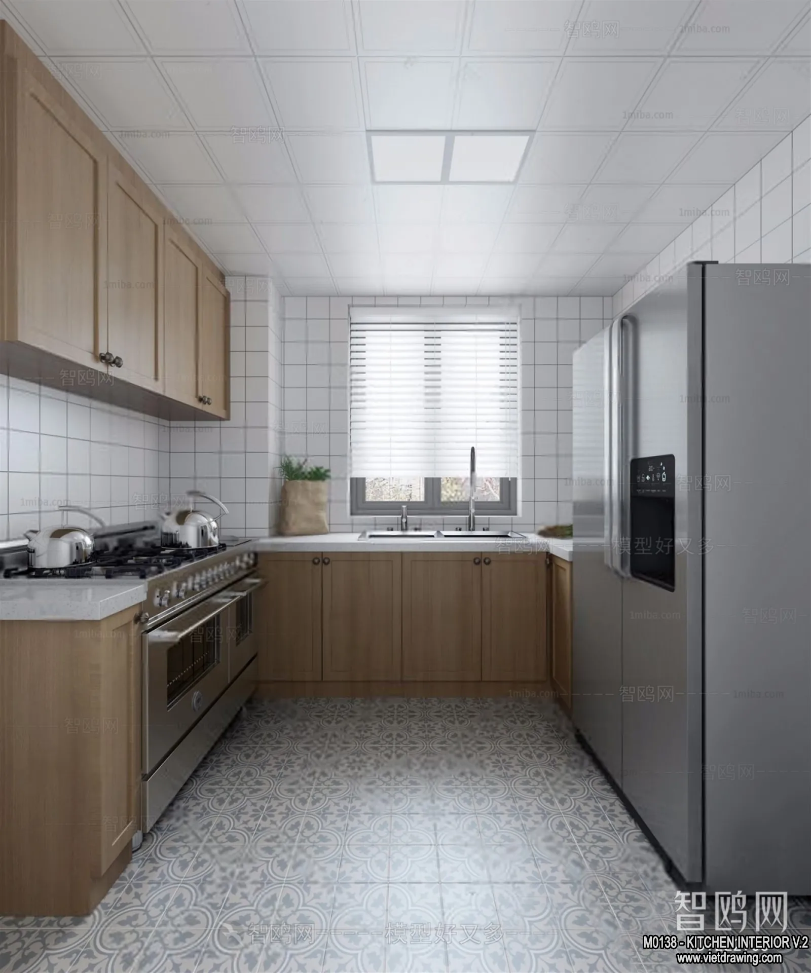 Kitchen - Modern Style Interior 3D Scenes - 078