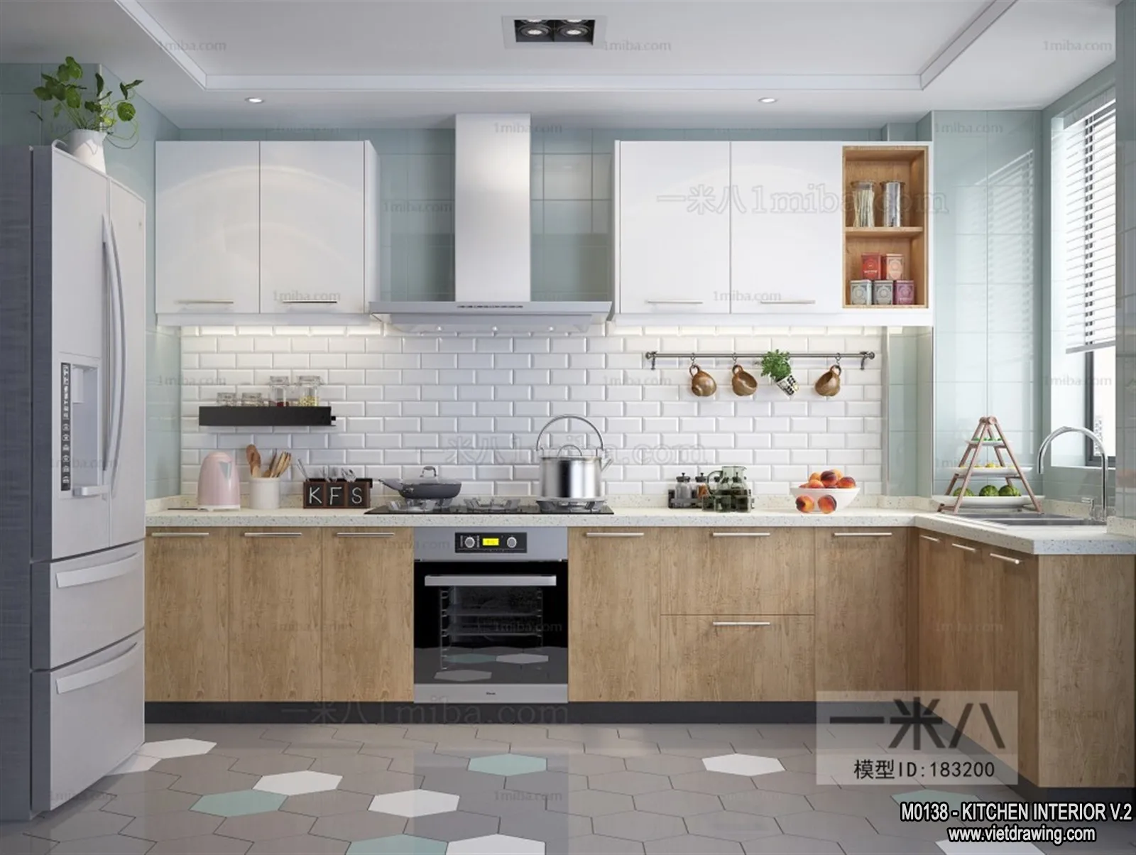 Kitchen - Modern Style Interior 3D Scenes - 084