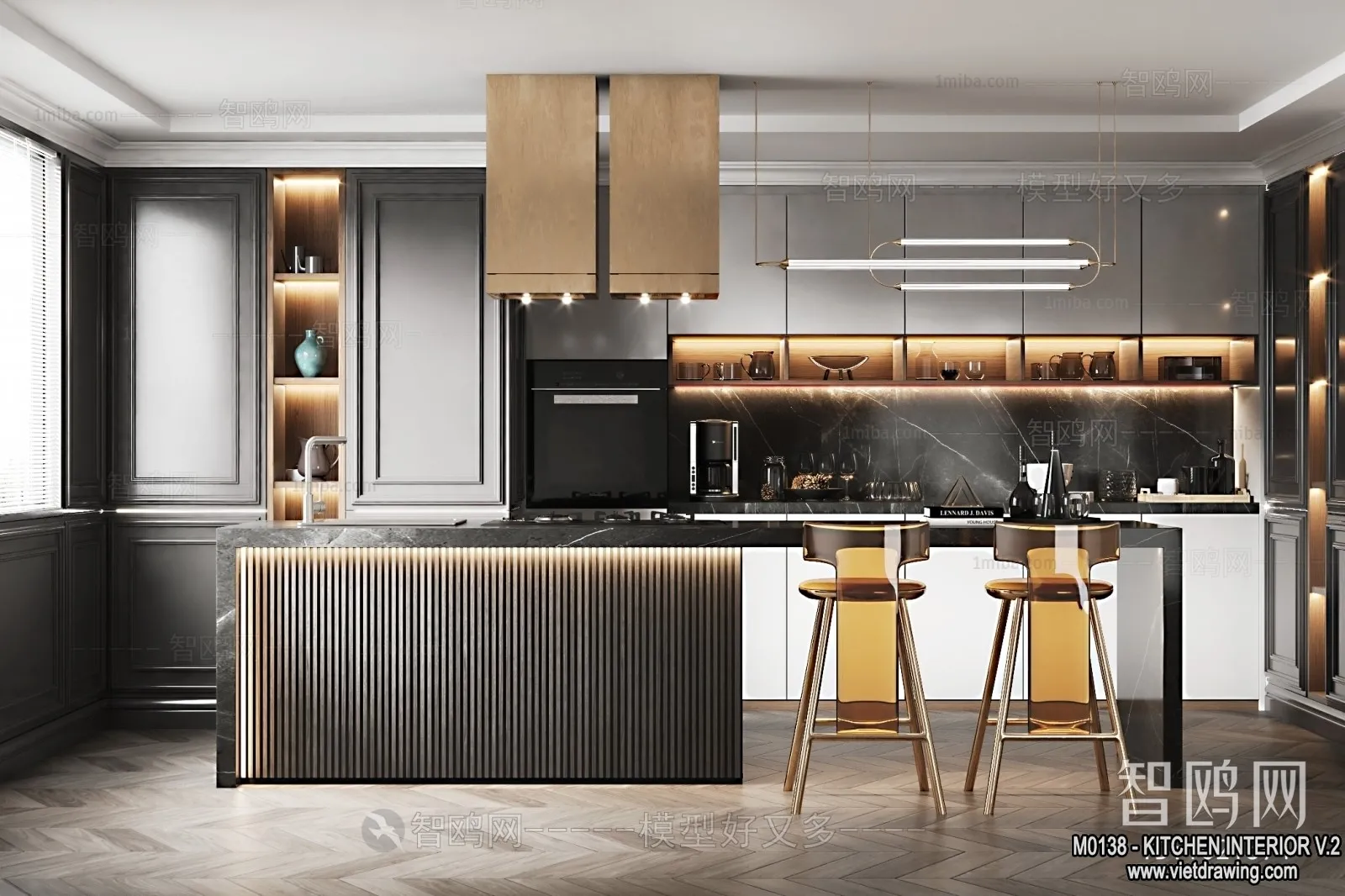 Kitchen - Modern Style Interior 3D Scenes - 088
