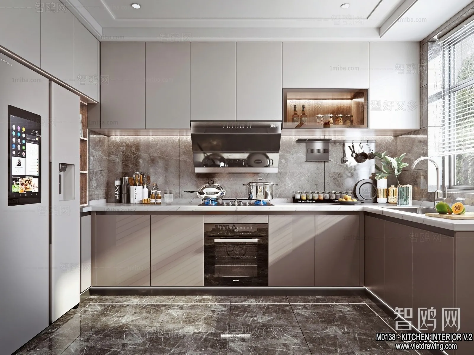 Kitchen - Modern Style Interior 3D Scenes - 092