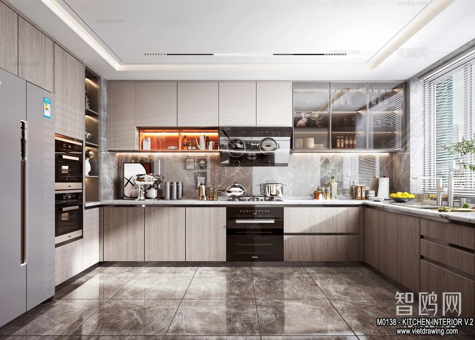 Kitchen - Modern Style Interior 3D Scenes - 095