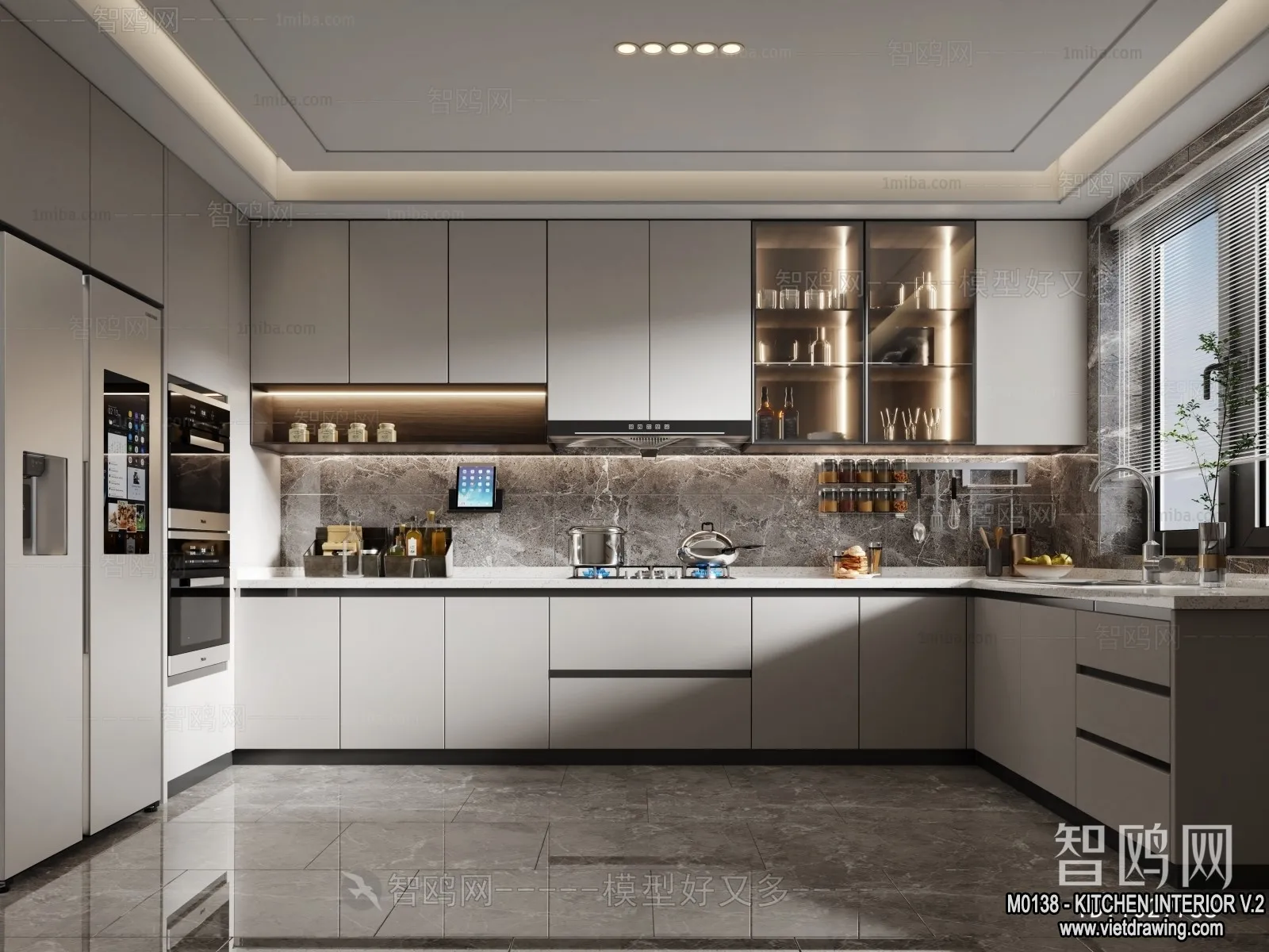 Kitchen - Modern Style Interior 3D Scenes - 097
