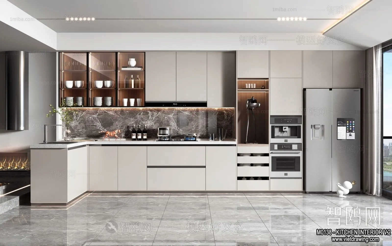 Kitchen - Modern Style Interior 3D Scenes - 100
