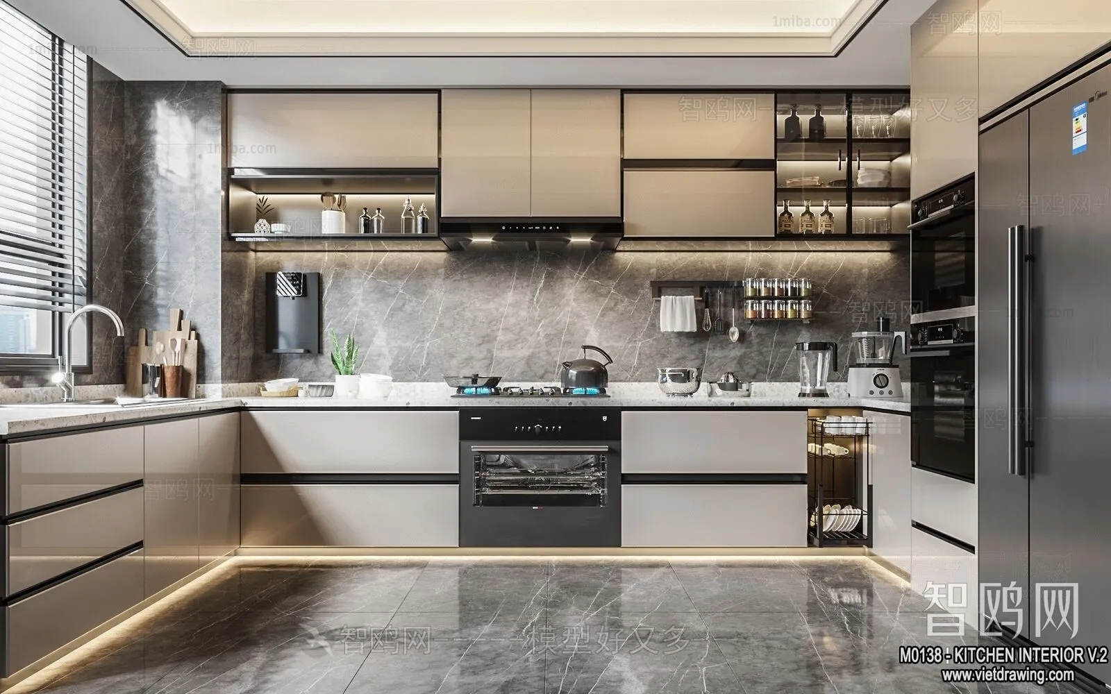 Kitchen - Modern Style Interior 3D Scenes - 104