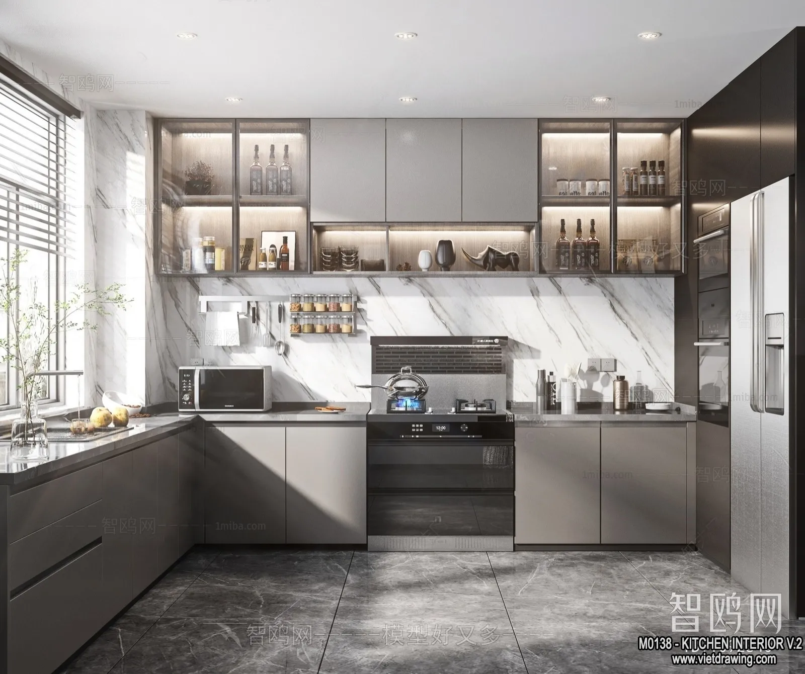 Kitchen - Modern Style Interior 3D Scenes - 106