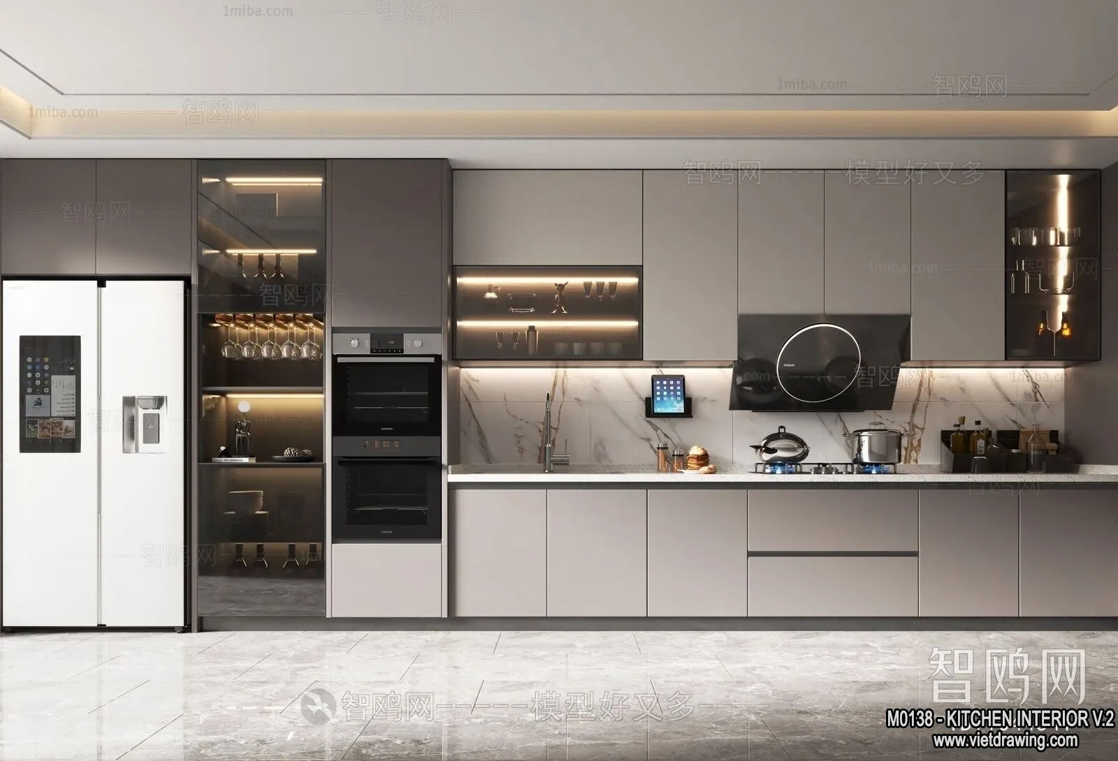 Kitchen - Modern Style Interior 3D Scenes - 111