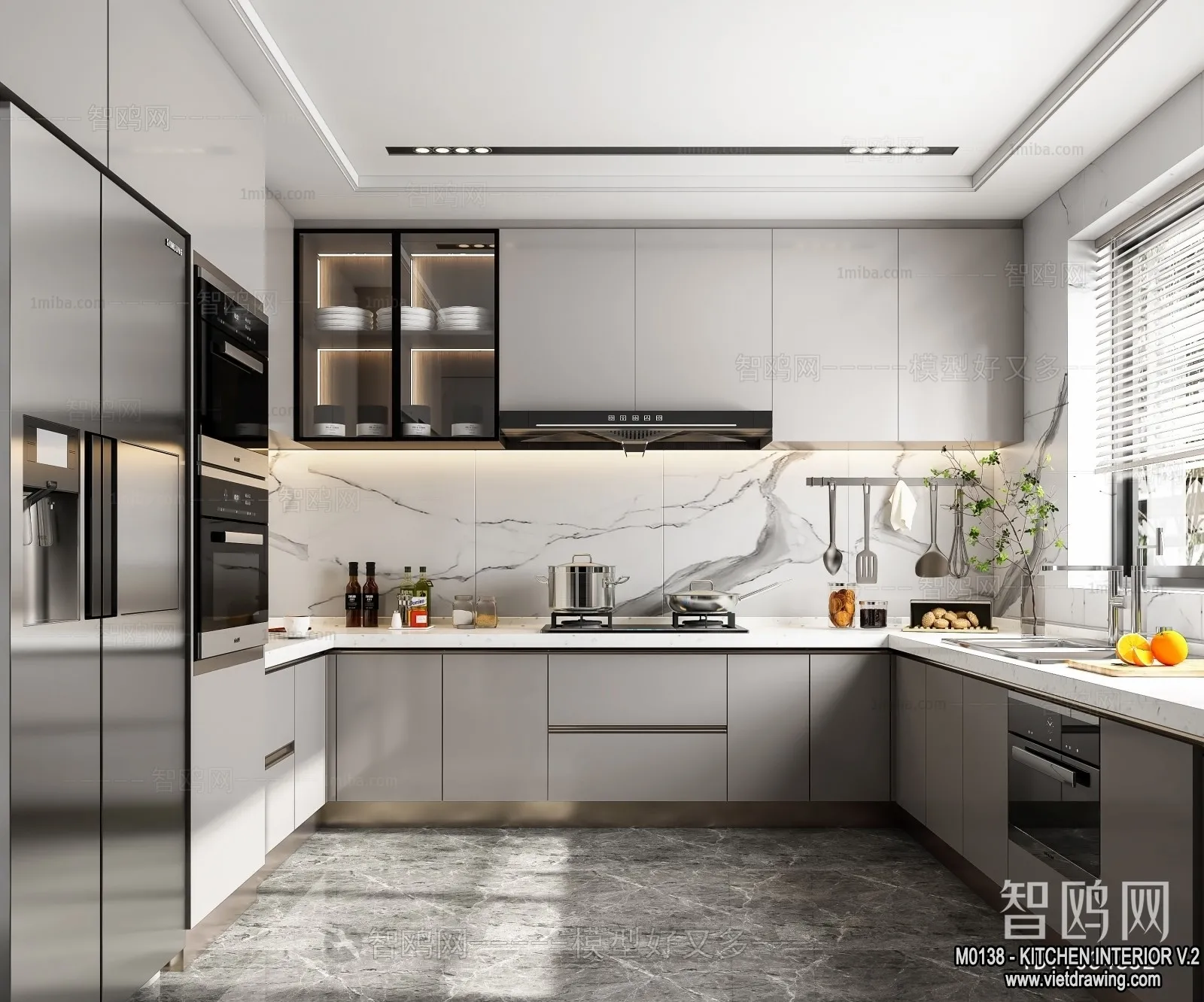 Kitchen - Modern Style Interior 3D Scenes - 112