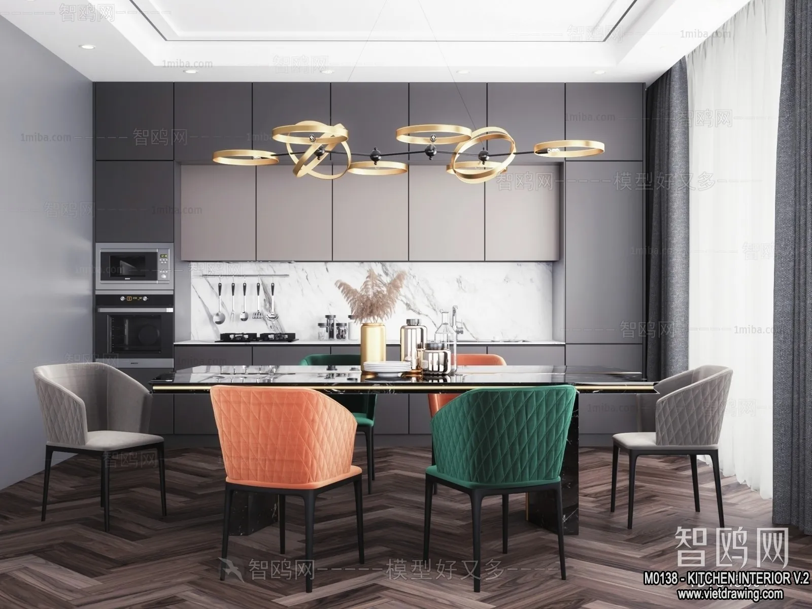 Kitchen - Modern Style Interior 3D Scenes - 113