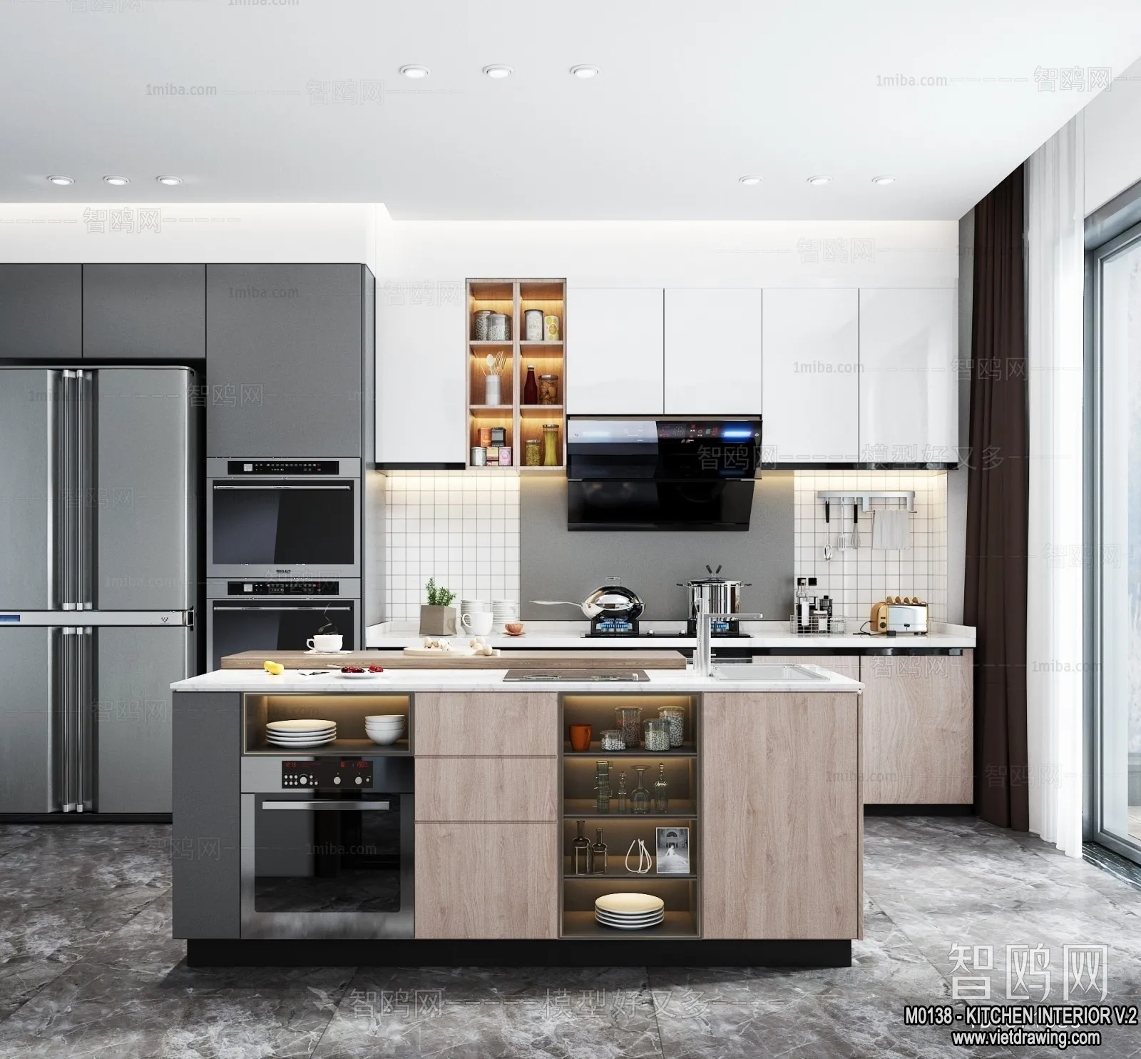 Kitchen - Modern Style Interior 3D Scenes - 119