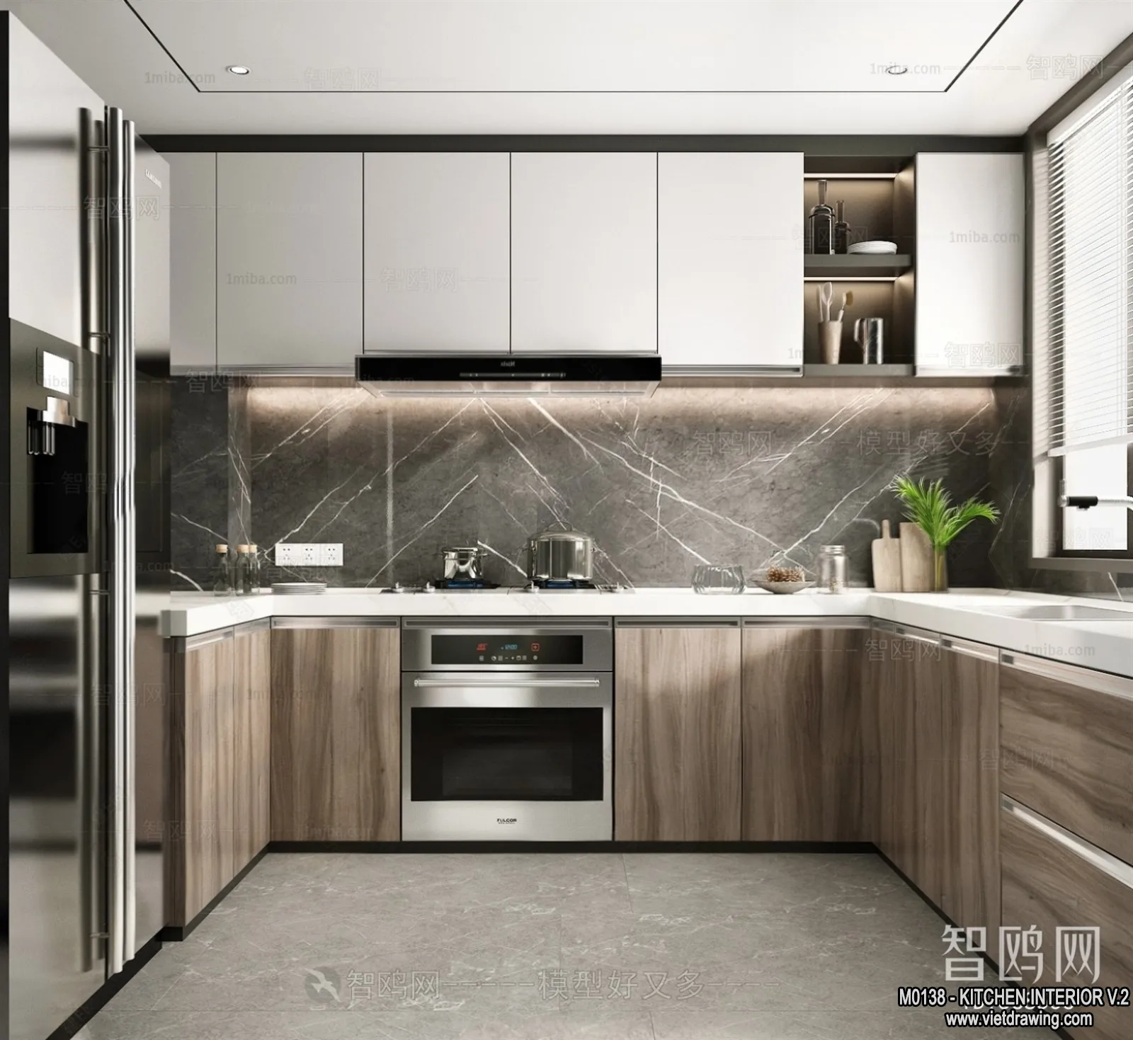 Kitchen - Modern Style Interior 3D Scenes - 120