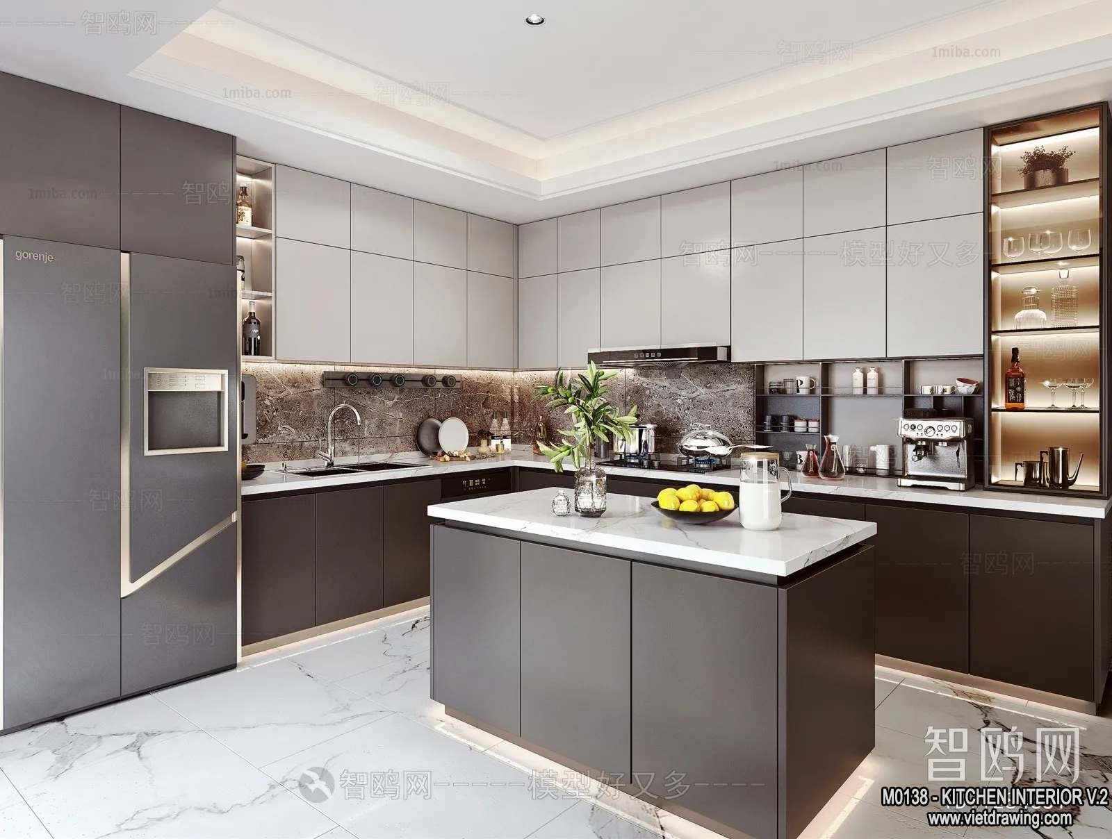 Kitchen - Modern Style Interior 3D Scenes - 122