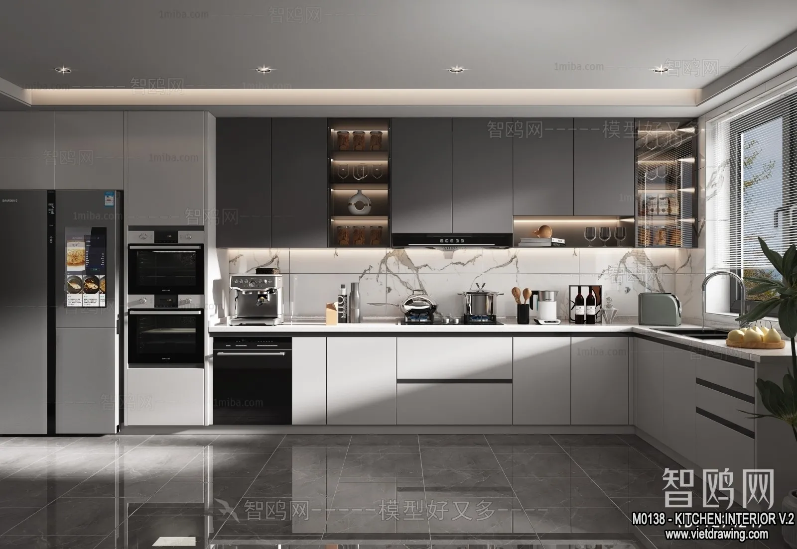 Kitchen - Modern Style Interior 3D Scenes - 123