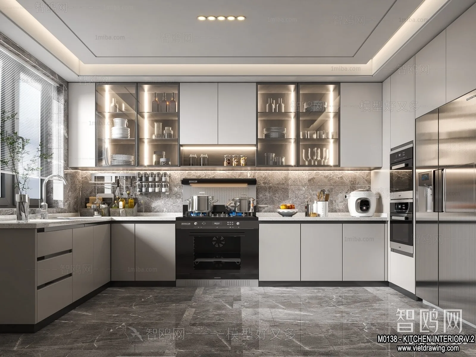 Kitchen - Modern Style Interior 3D Scenes - 125