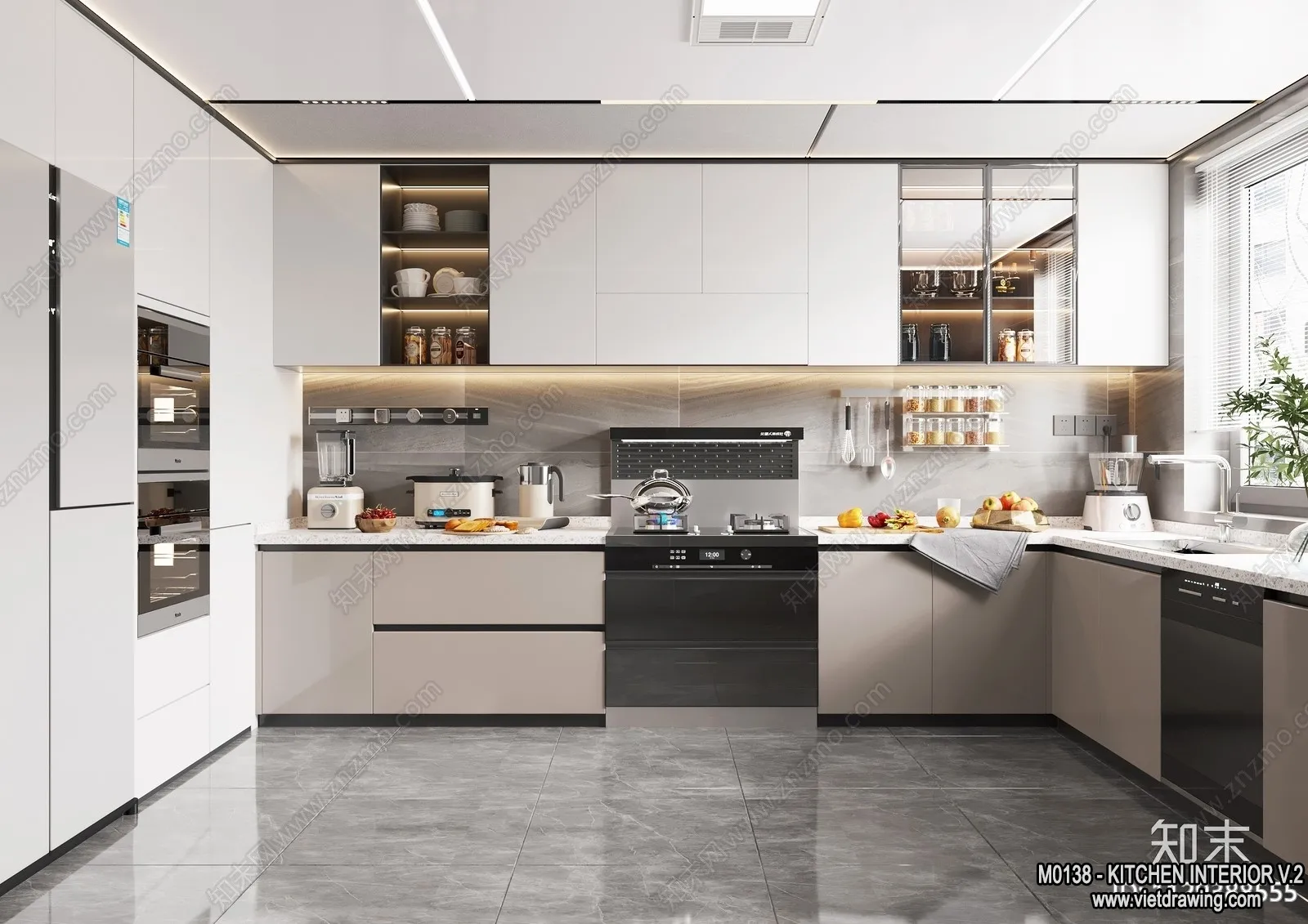 Kitchen - Modern Style Interior 3D Scenes - 127