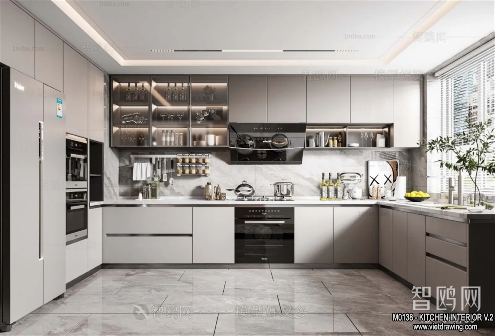 Kitchen - Modern Style Interior 3D Scenes - 138