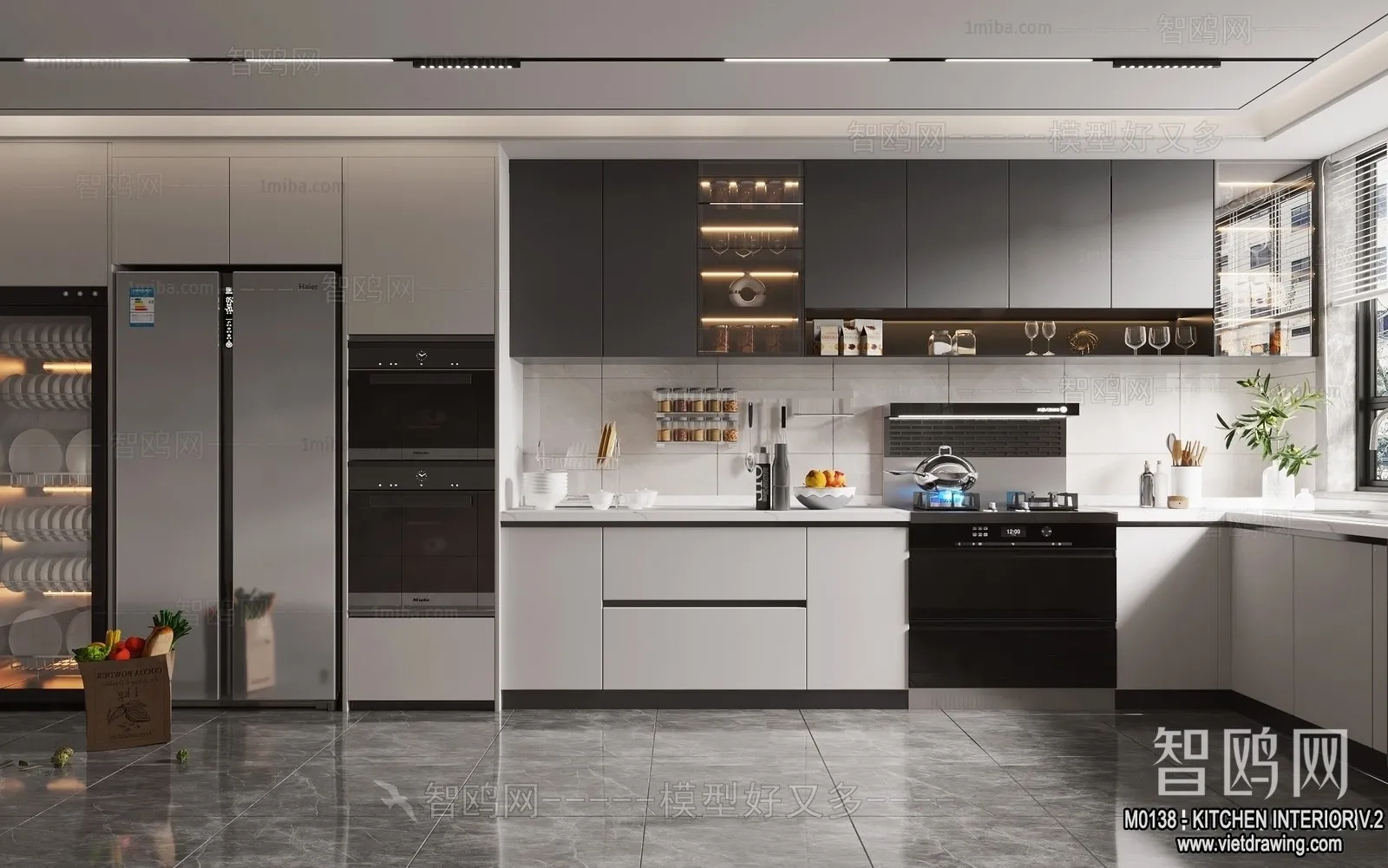 Kitchen - Modern Style Interior 3D Scenes - 139