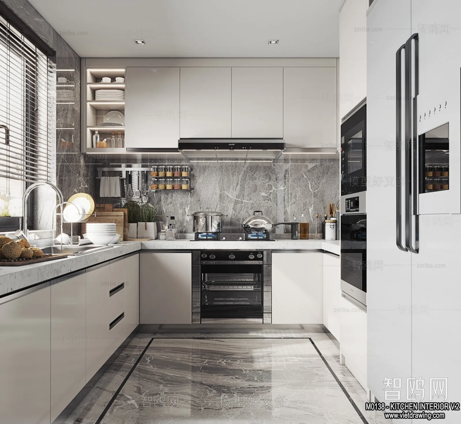 Kitchen - Modern Style Interior 3D Scenes - 142