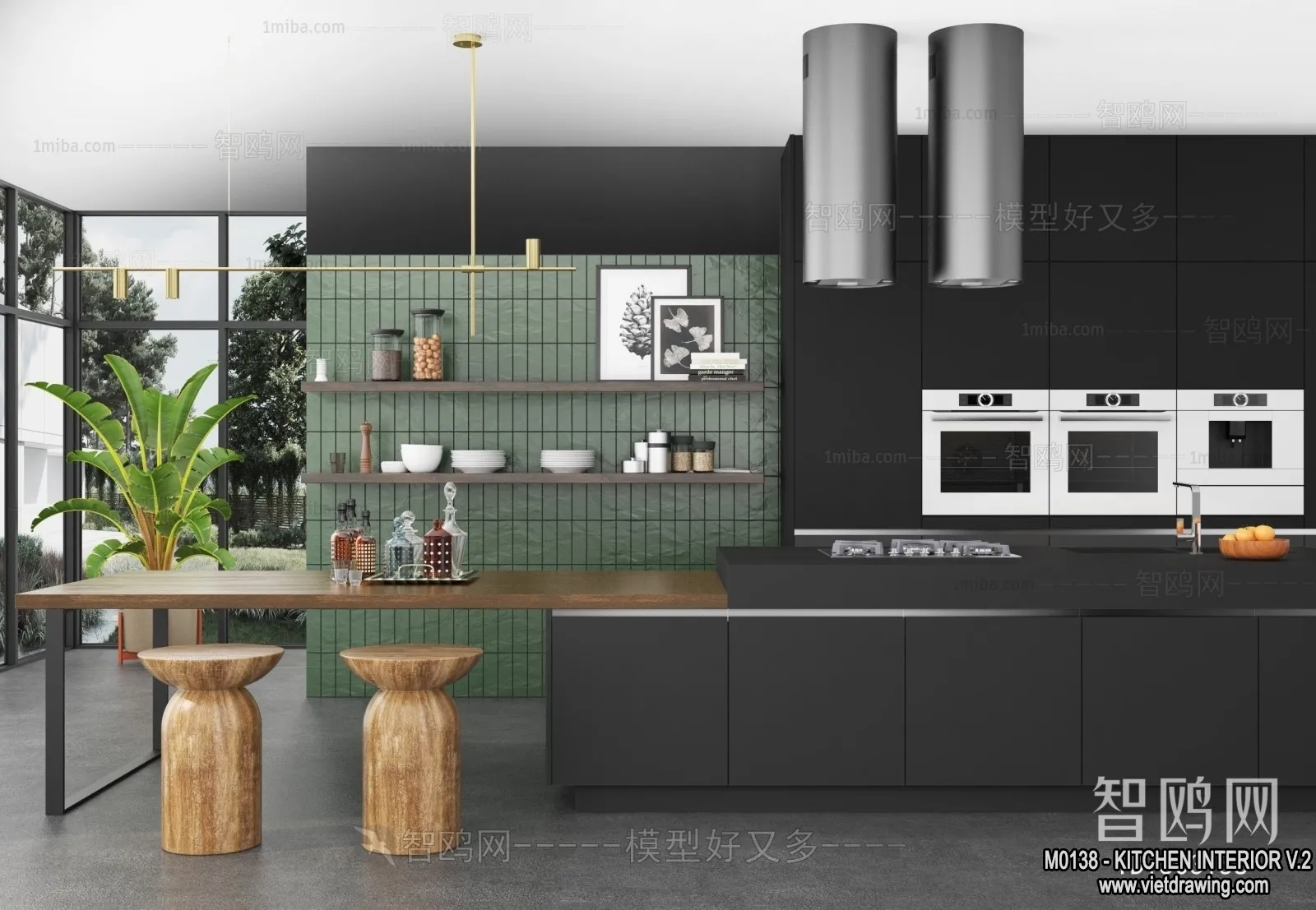 Kitchen - Modern Style Interior 3D Scenes - 144