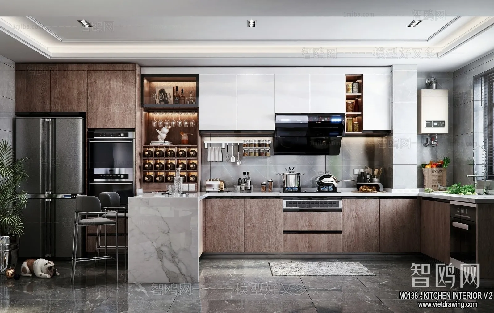 Kitchen - Modern Style Interior 3D Scenes - 147