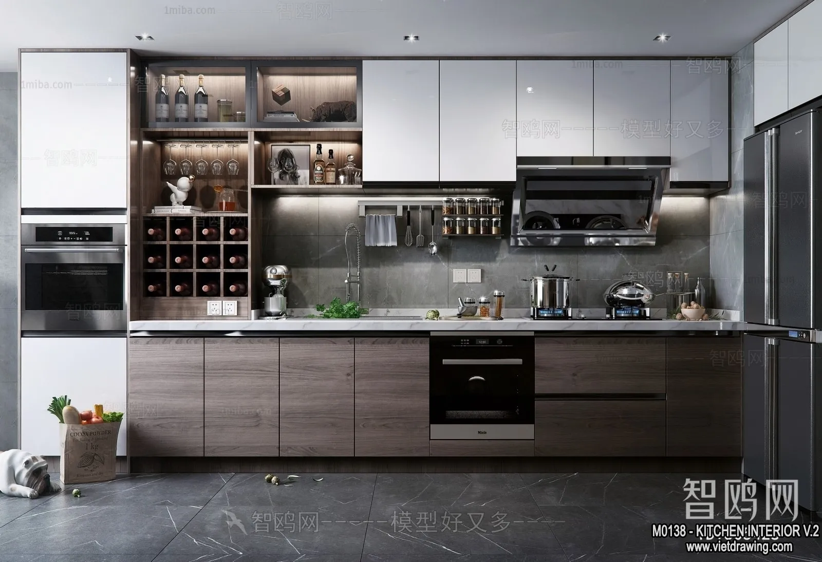 Kitchen - Modern Style Interior 3D Scenes - 148
