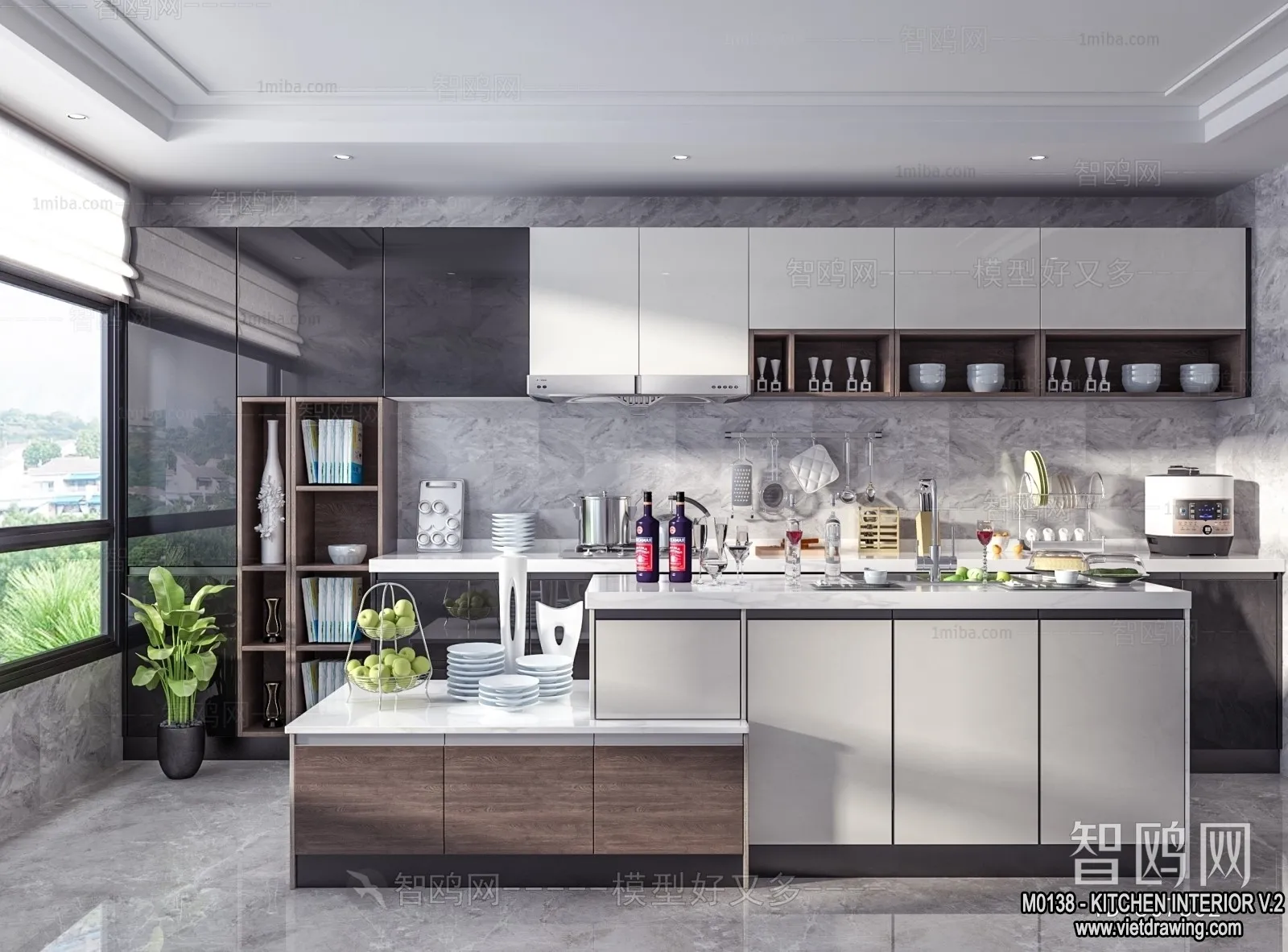 Kitchen - Modern Style Interior 3D Scenes - 149