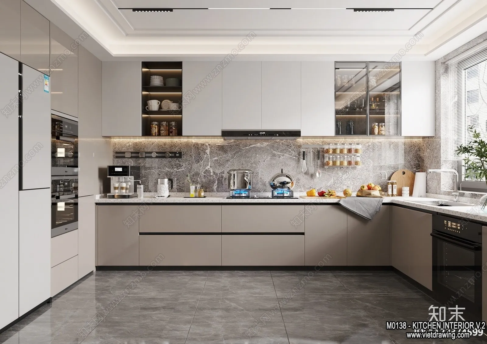 Kitchen - Modern Style Interior 3D Scenes - 157