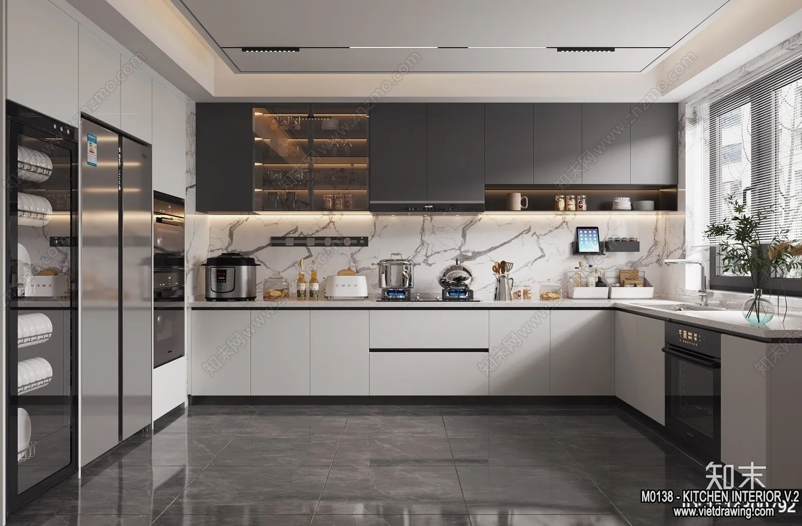 Kitchen - Modern Style Interior 3D Scenes - 158