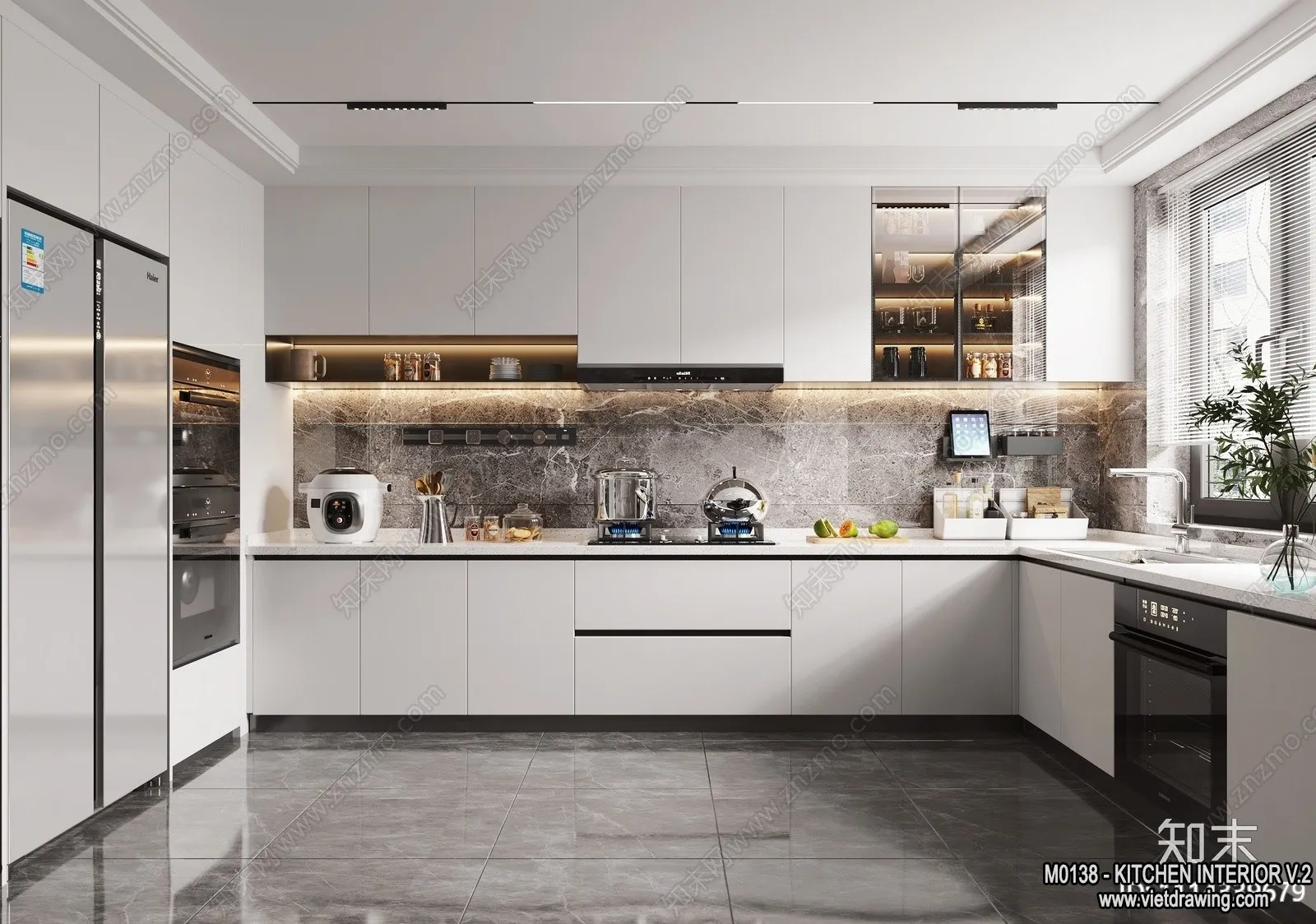 Kitchen - Modern Style Interior 3D Scenes - 159