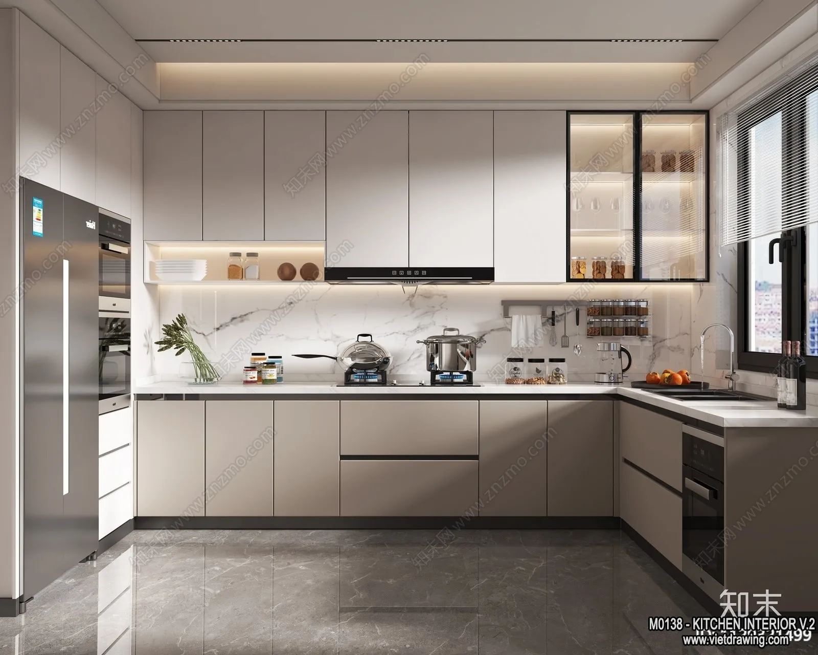 Kitchen - Modern Style Interior 3D Scenes - 164