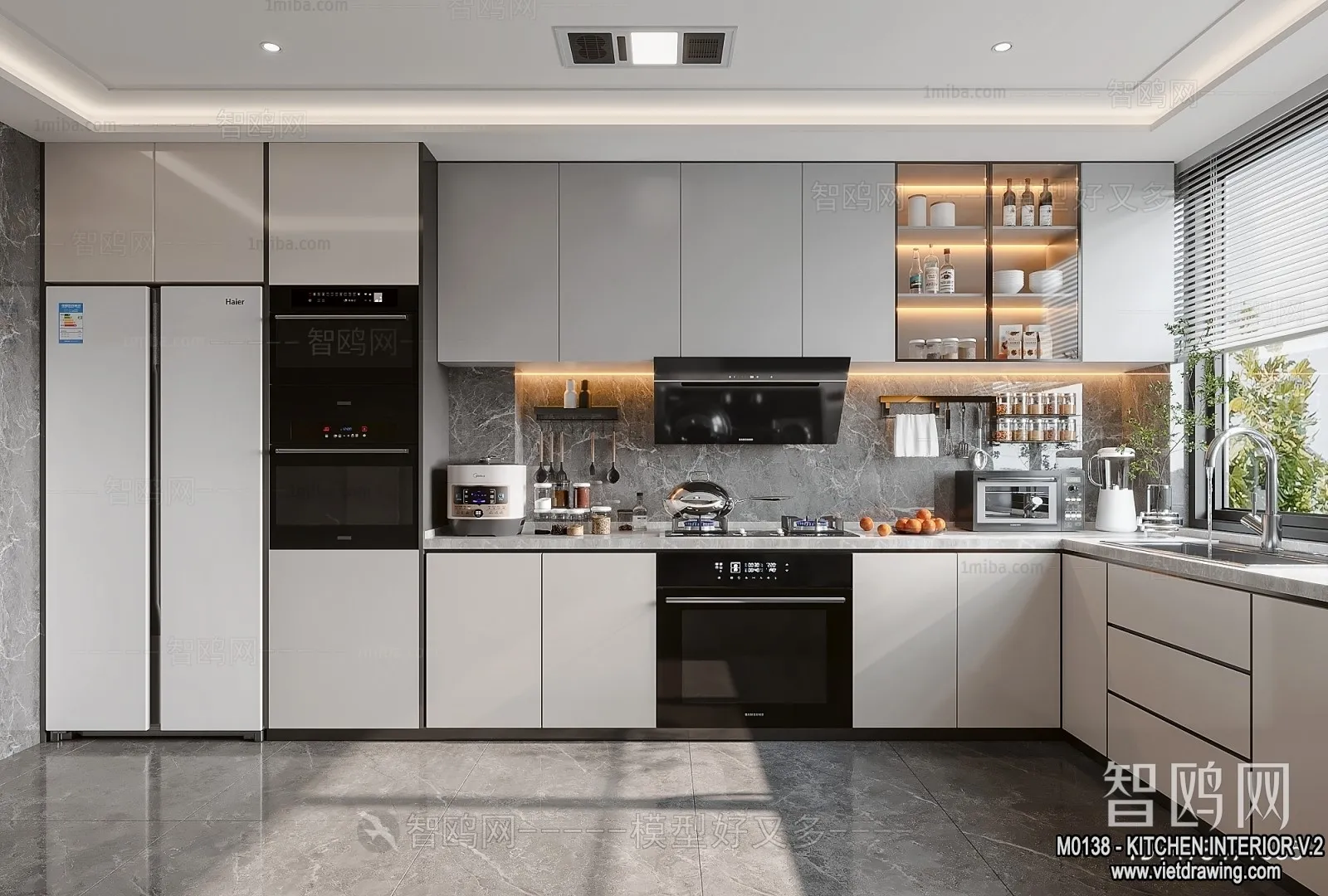 Kitchen - Modern Style Interior 3D Scenes - 169