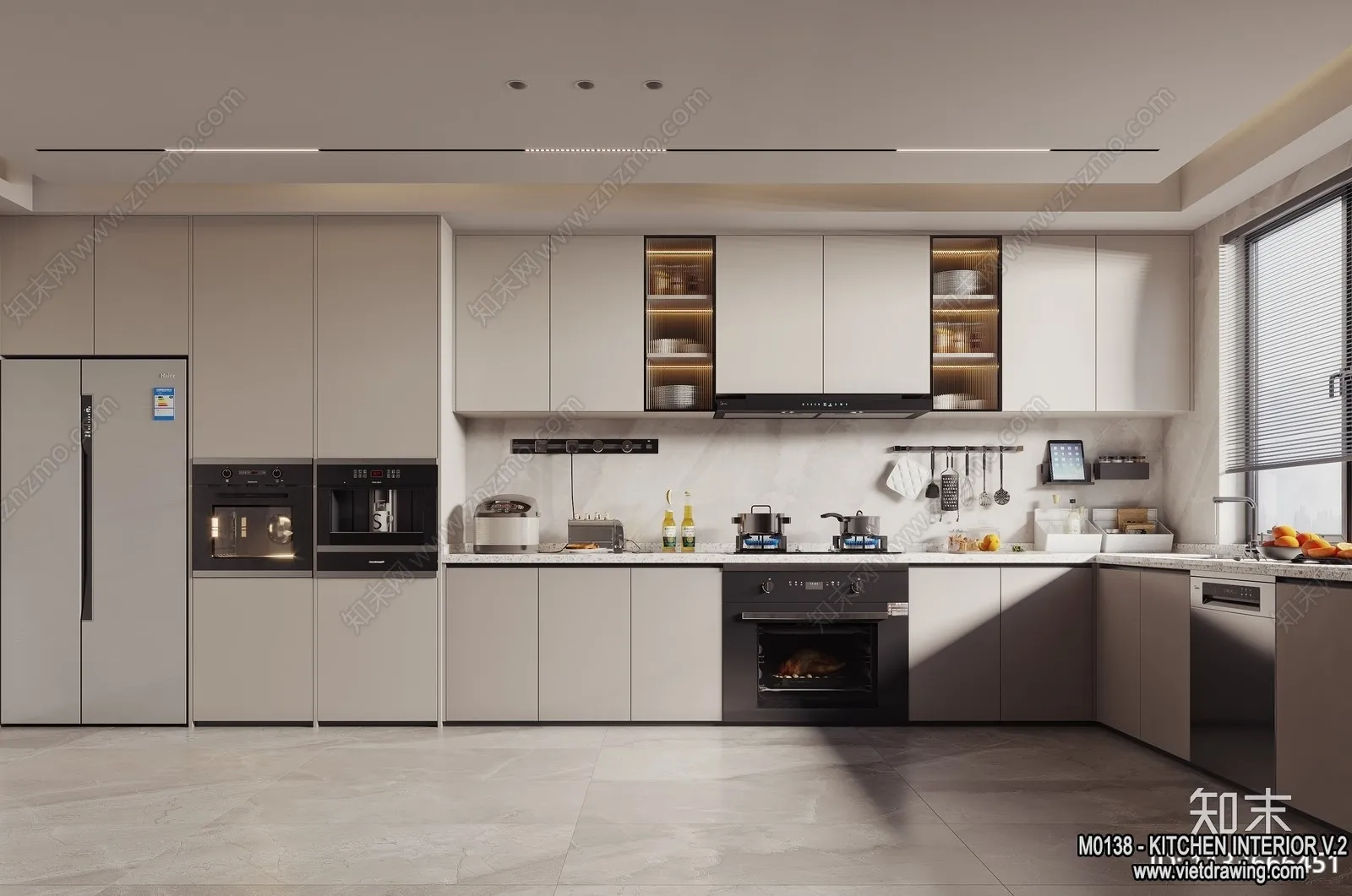 Kitchen - Modern Style Interior 3D Scenes - 173